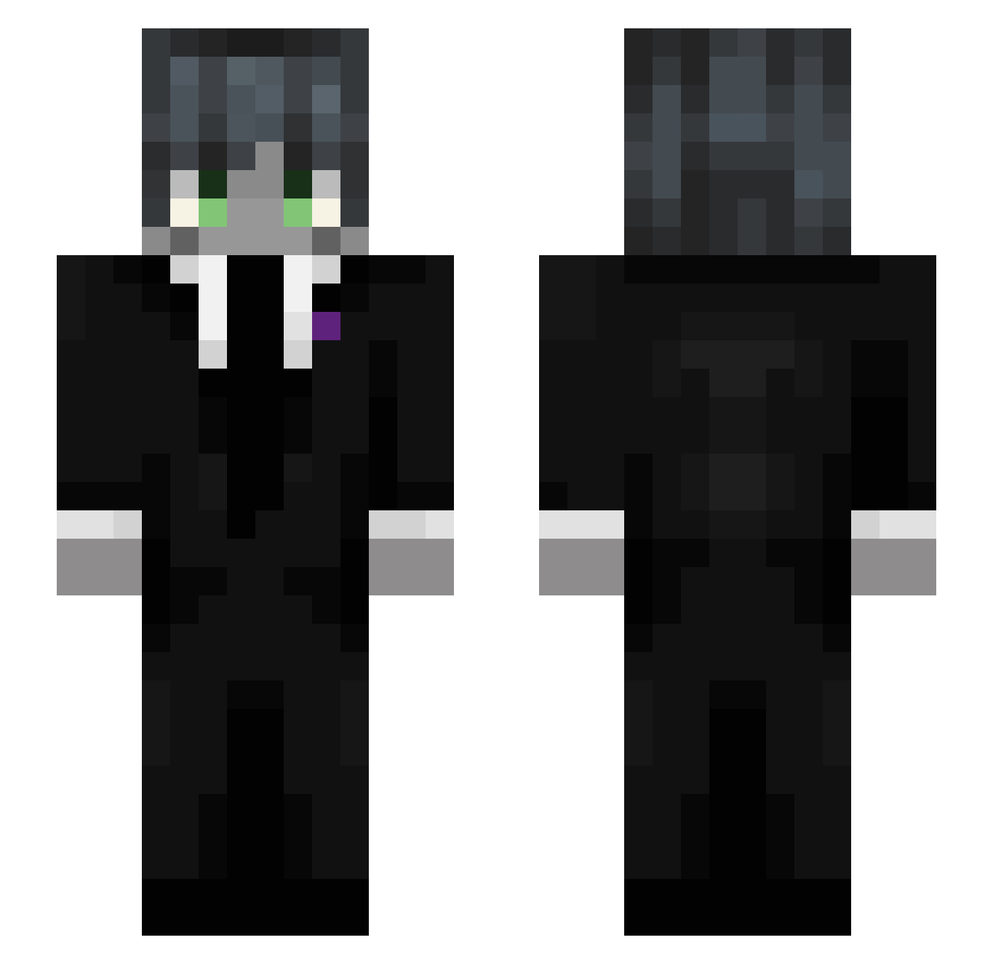 Kxrynn Minecraft skin, front and back view