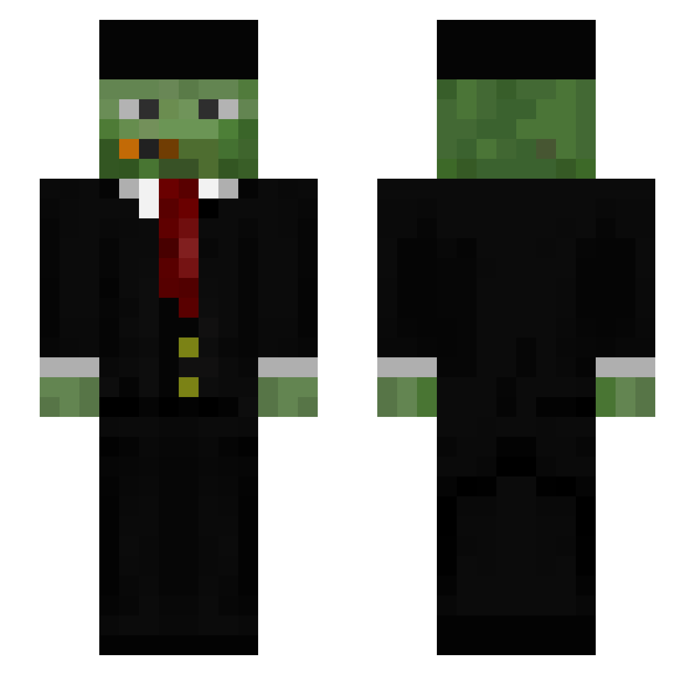 Klisetrip Minecraft skin, front and back view