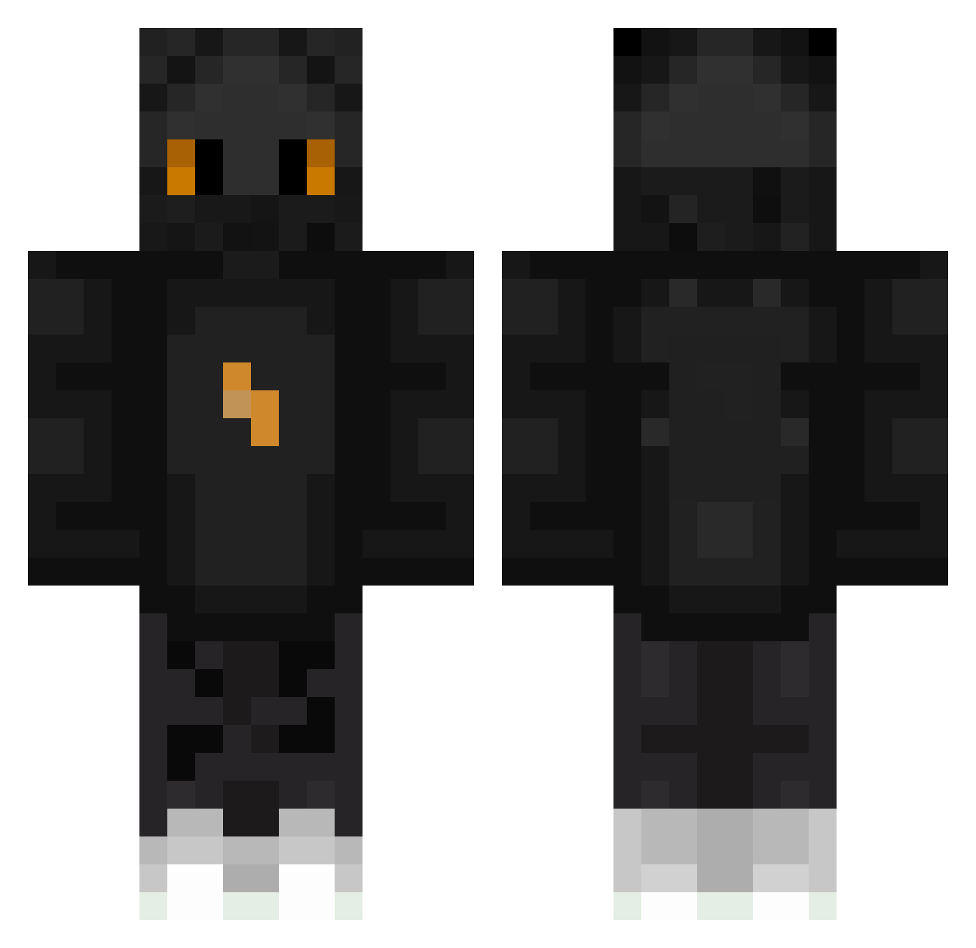 BobbyShworda Minecraft skin, front and back view