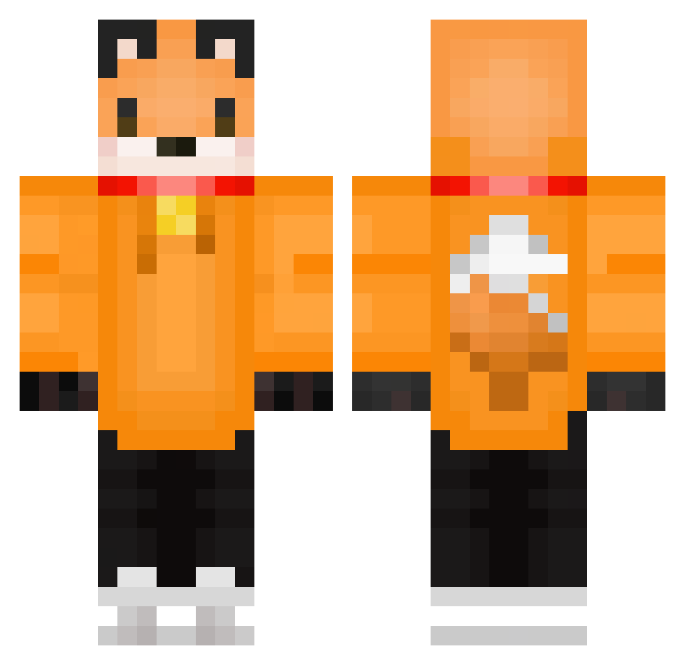 whisperforces Minecraft skin, front and back view