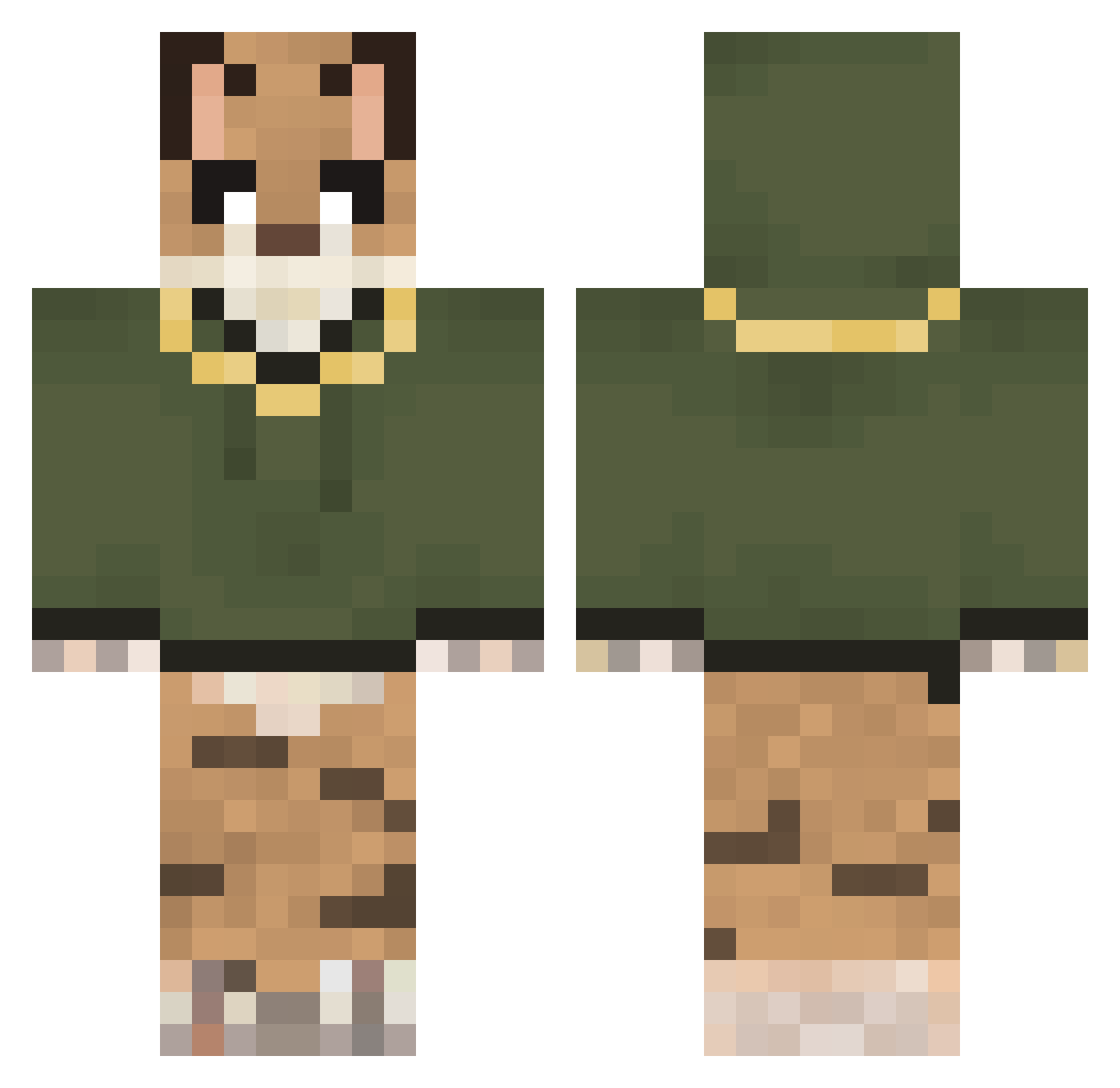 es_0 Minecraft skin, front and back view
