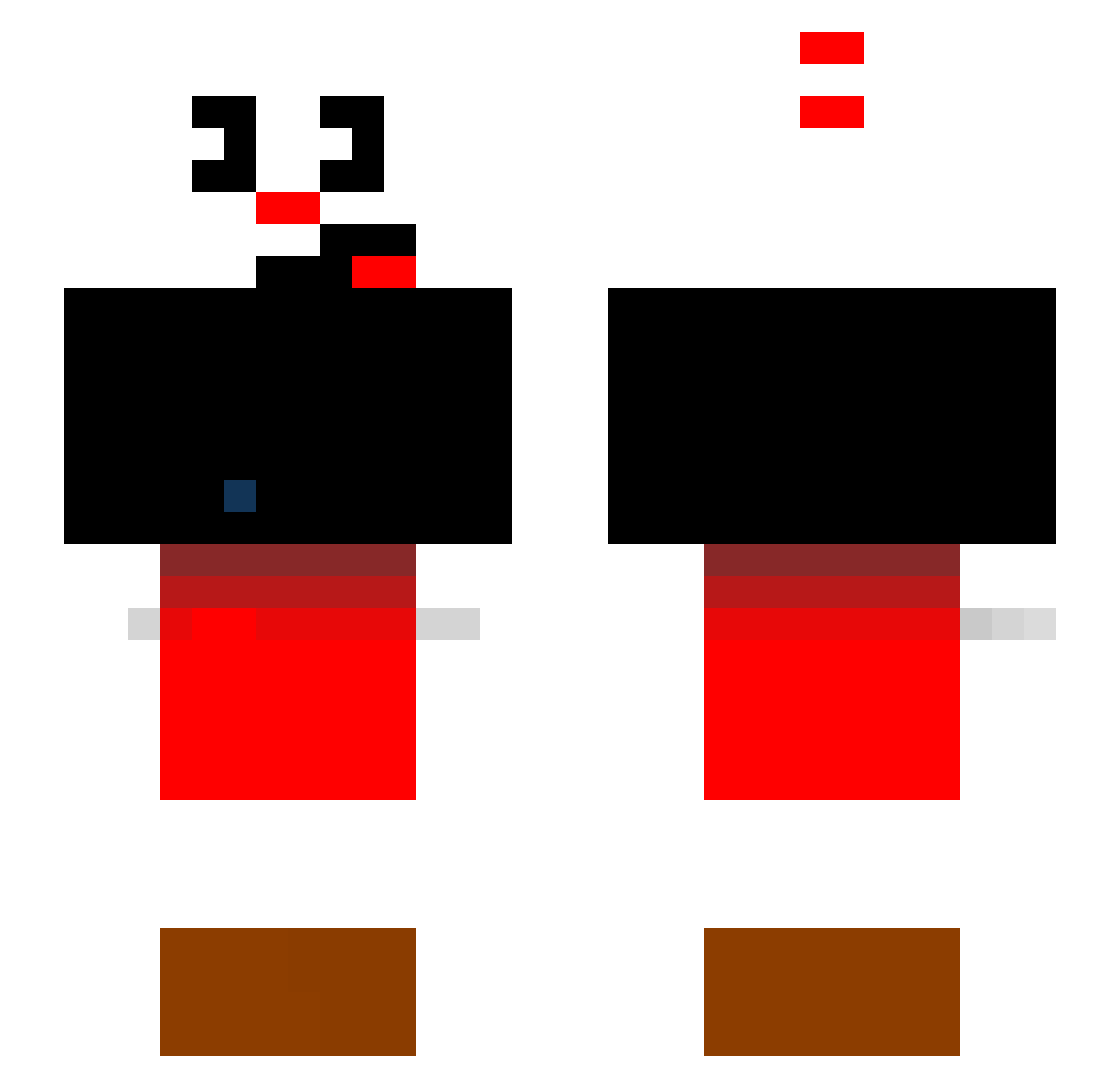 Th_omas Minecraft skin, front and back view