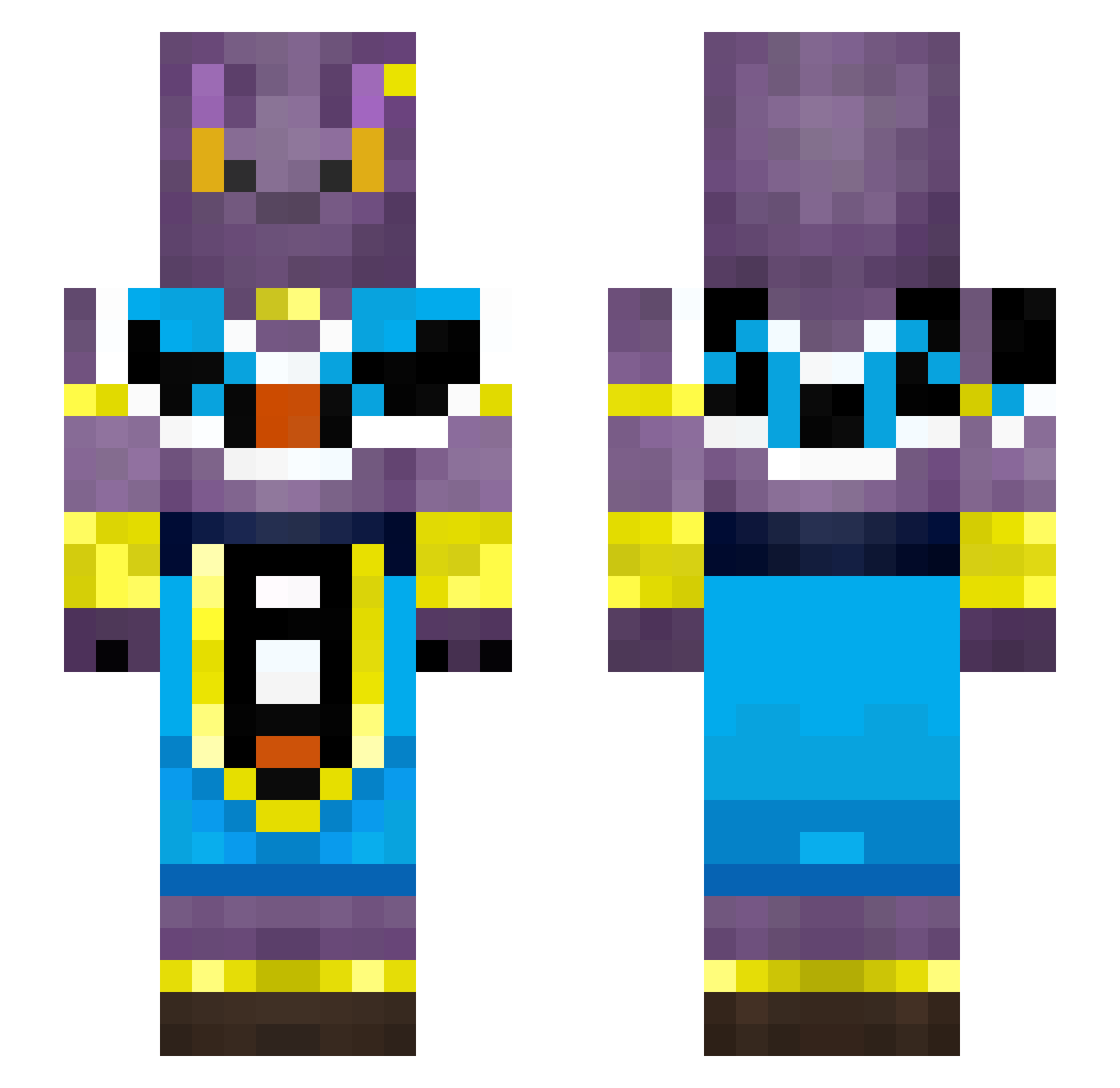 GAORAZz Minecraft skin, front and back view