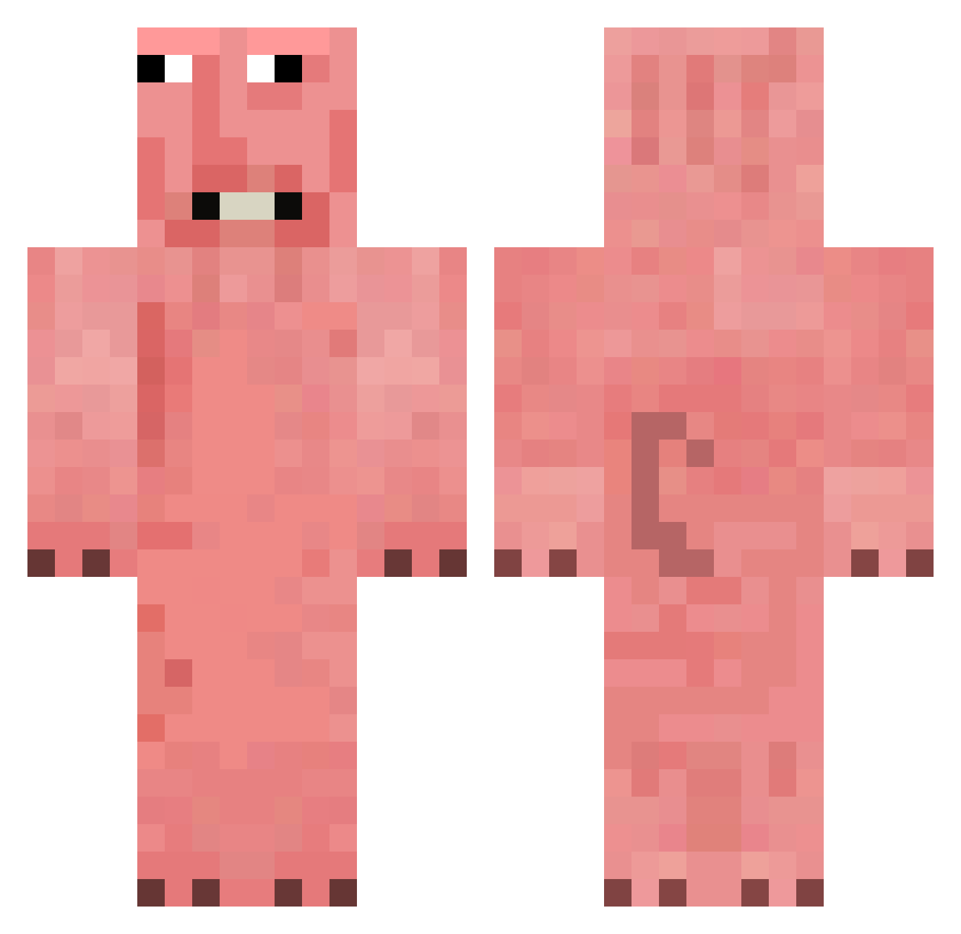 Rawlando Minecraft skin, front and back view