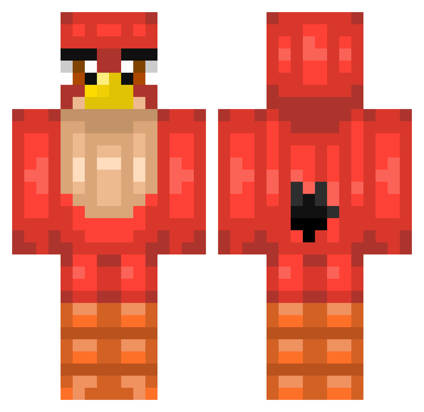 HerzogEisenherz Minecraft skin, front and back view