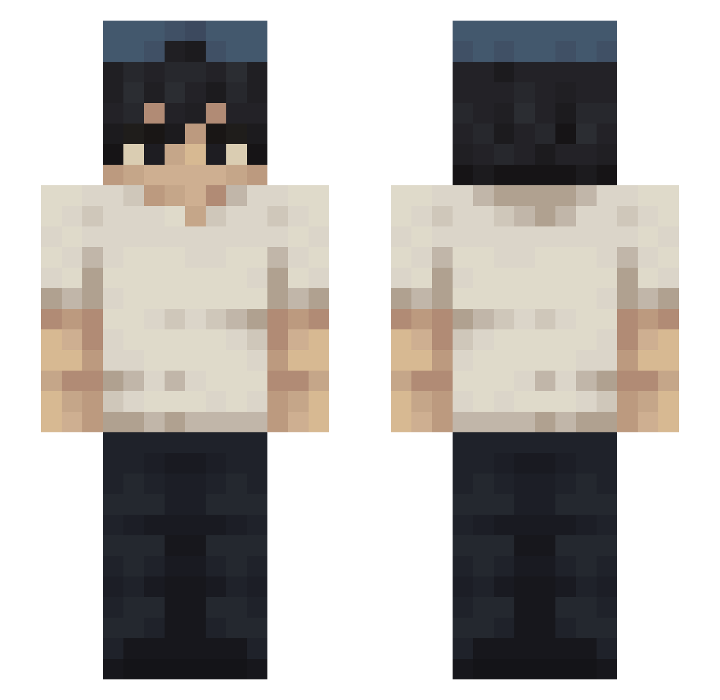 kibou0305 Minecraft skin, front and back view