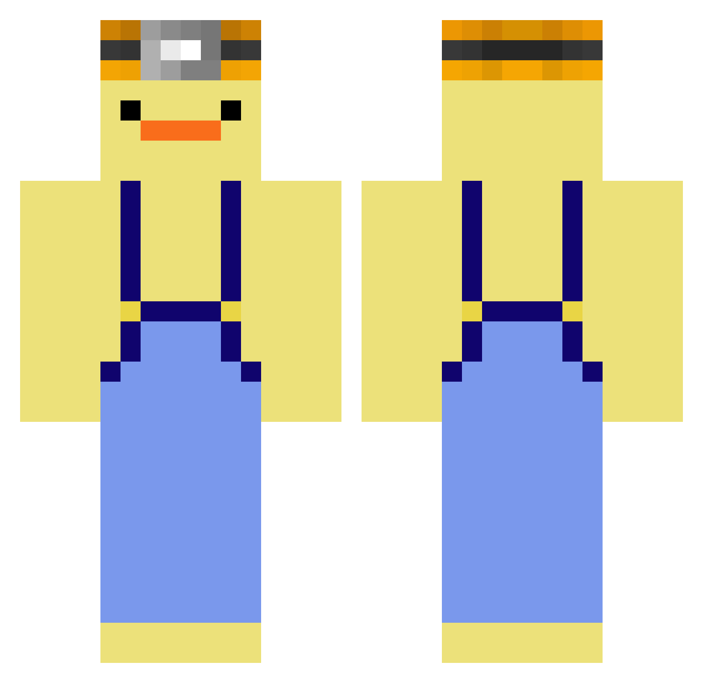 MonkeyMagic1 Minecraft skin, front and back view