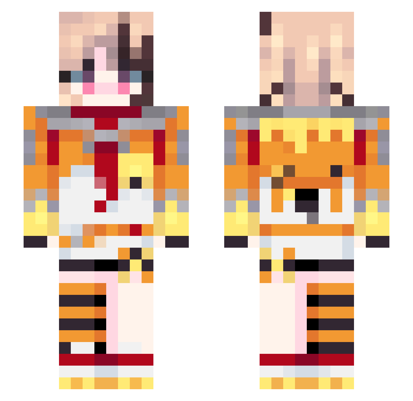 SoulofMaster Minecraft skin, front and back view