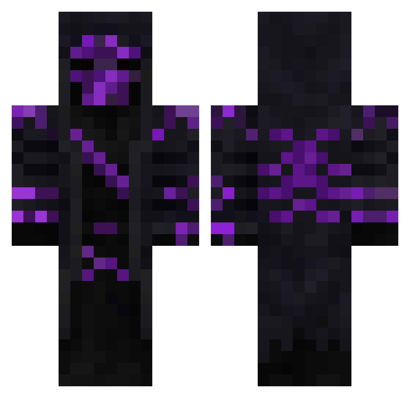 Kingoofsee Minecraft skin, front and back view