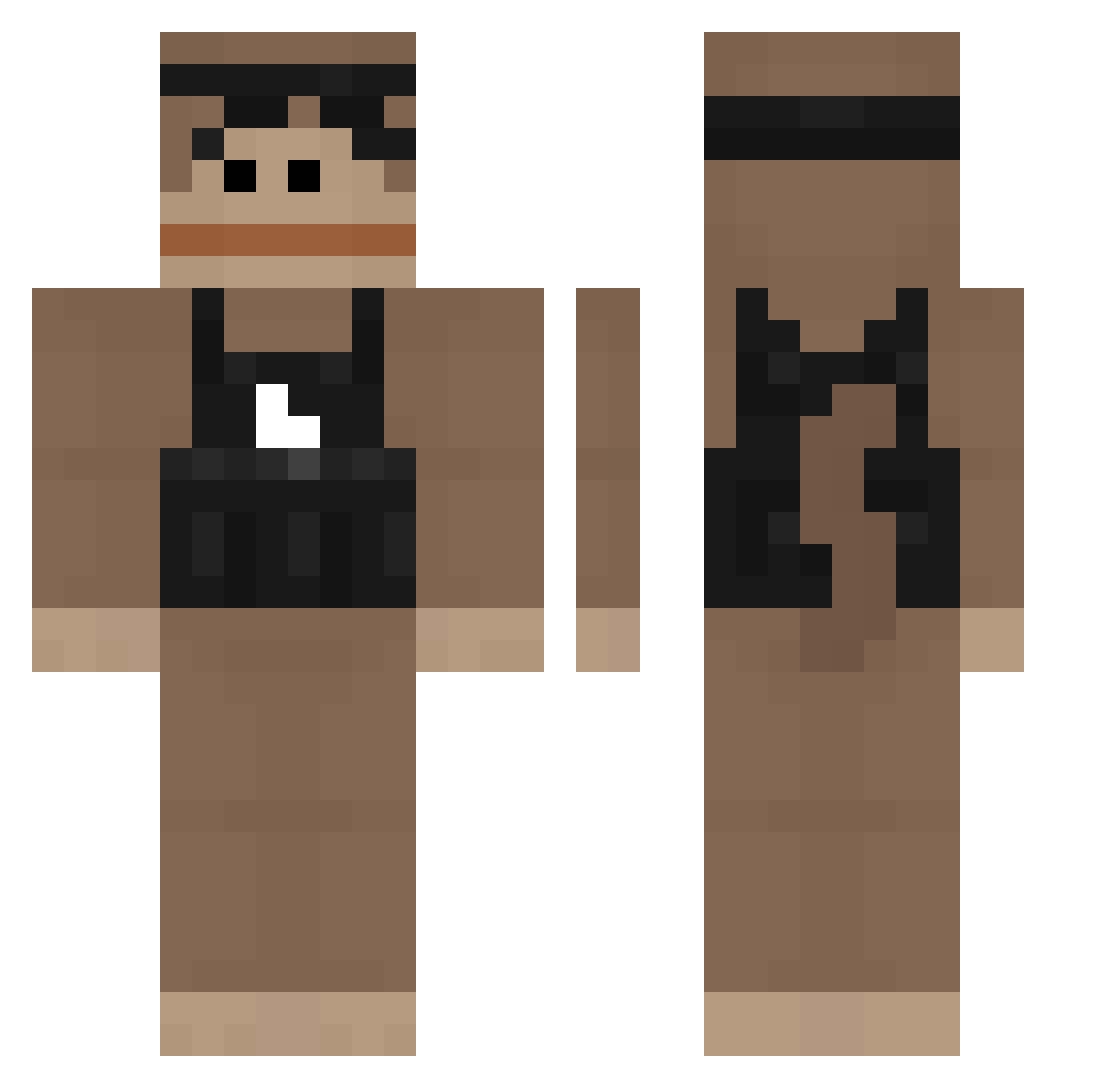 ovo1 Minecraft skin, front and back view