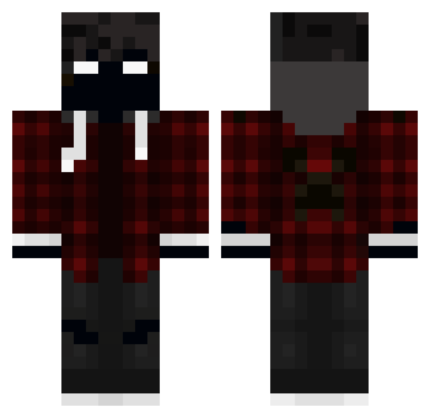 Natequ422 Minecraft skin, front and back view