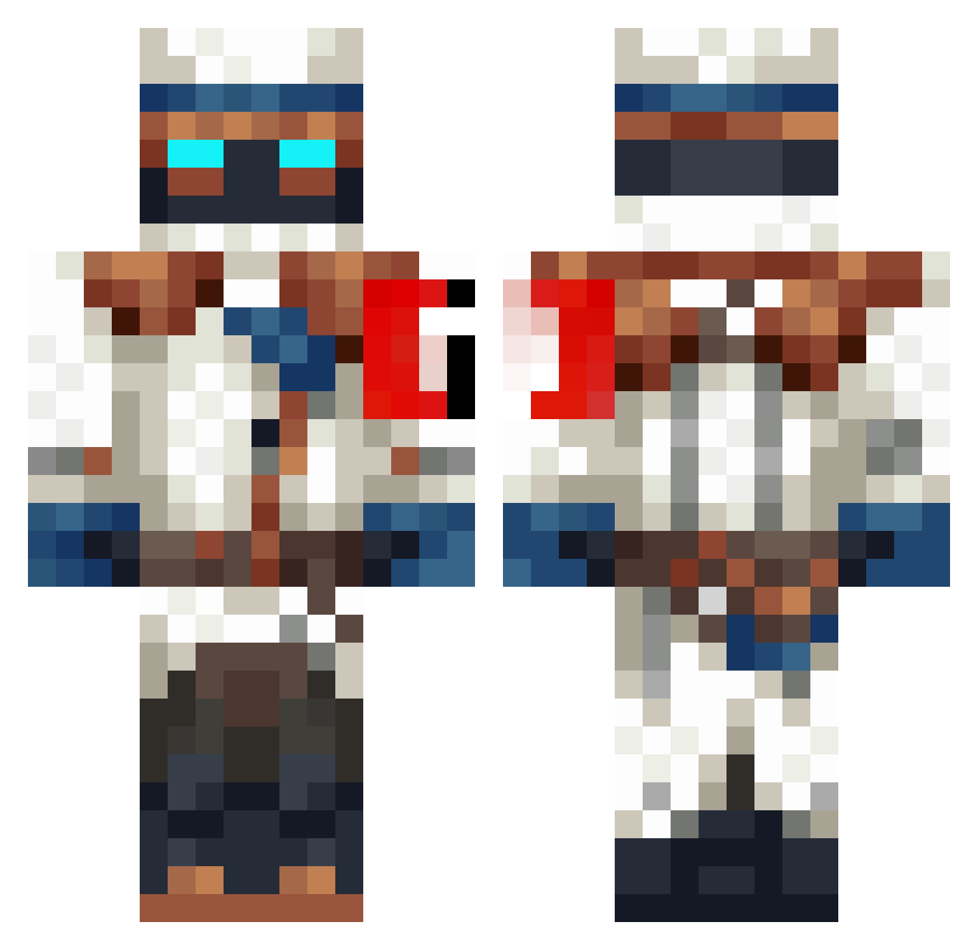 Ibisz_fc Minecraft skin, front and back view