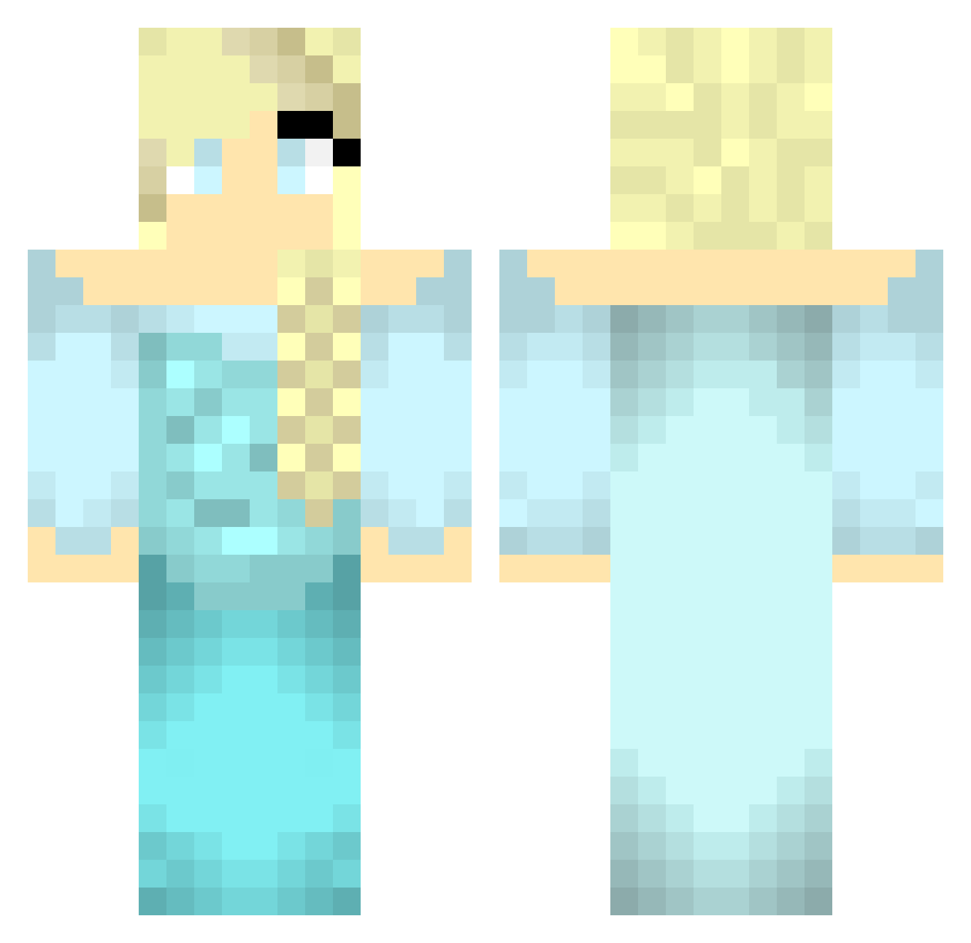 Lallapalooza Minecraft skin, front and back view