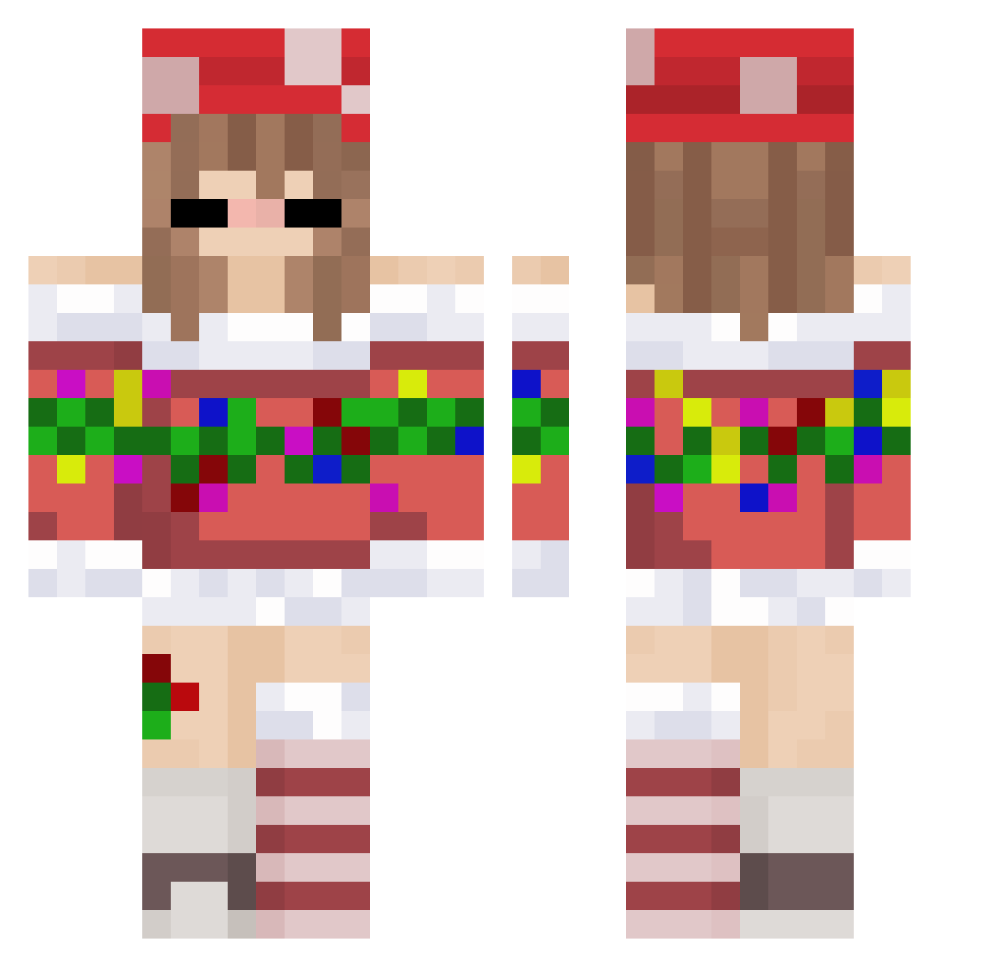 melolley Minecraft skin, front and back view