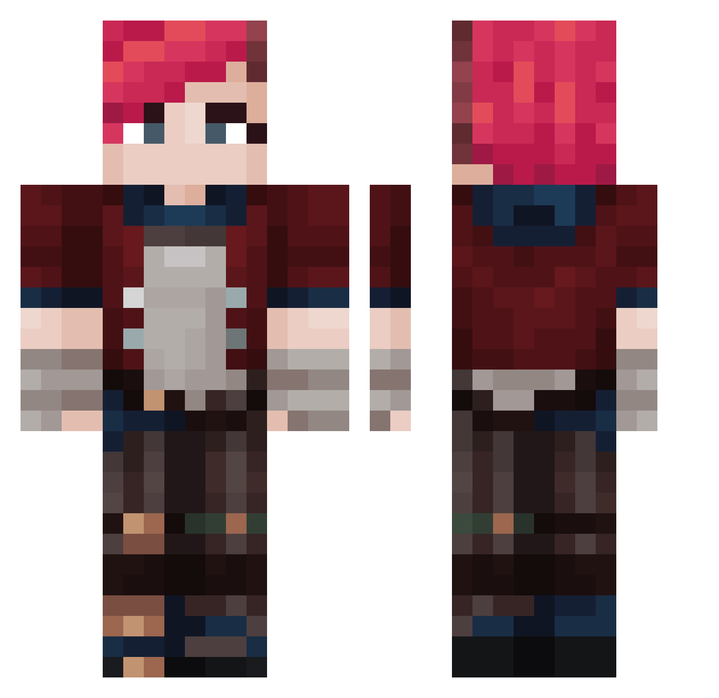 Lacieplayz_78 Minecraft skin, front and back view