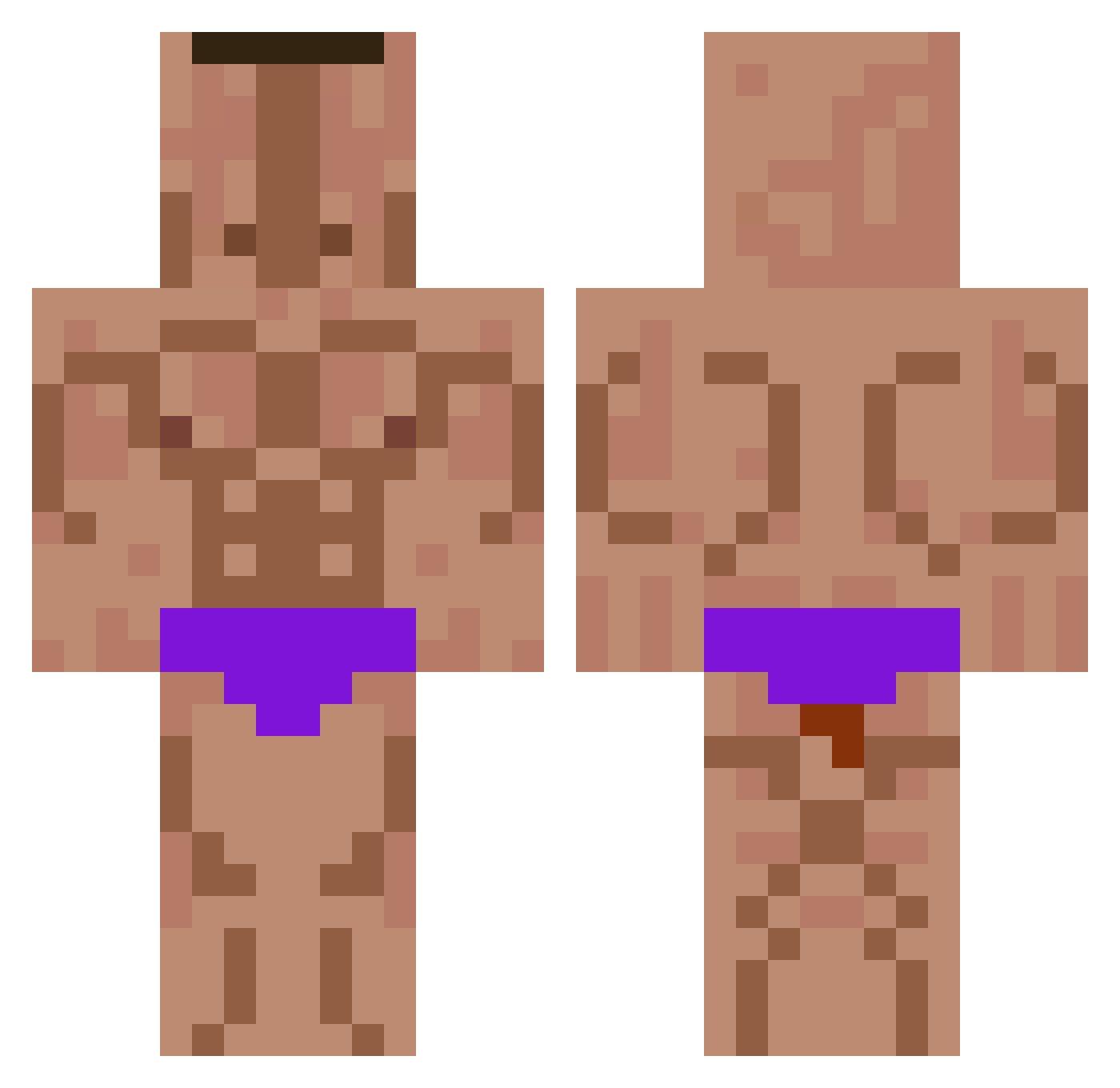 Boomer_Killer Minecraft skin, front and back view