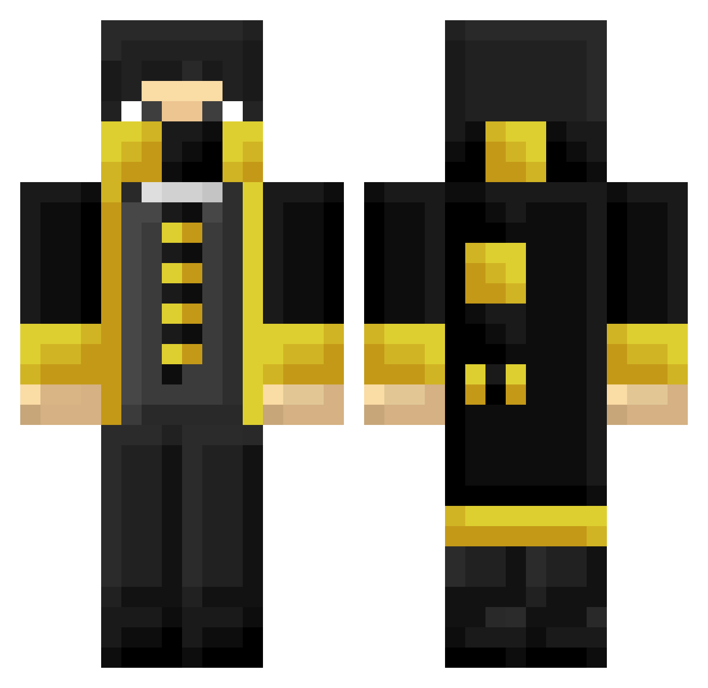 asdf1234abcd Minecraft skin, front and back view