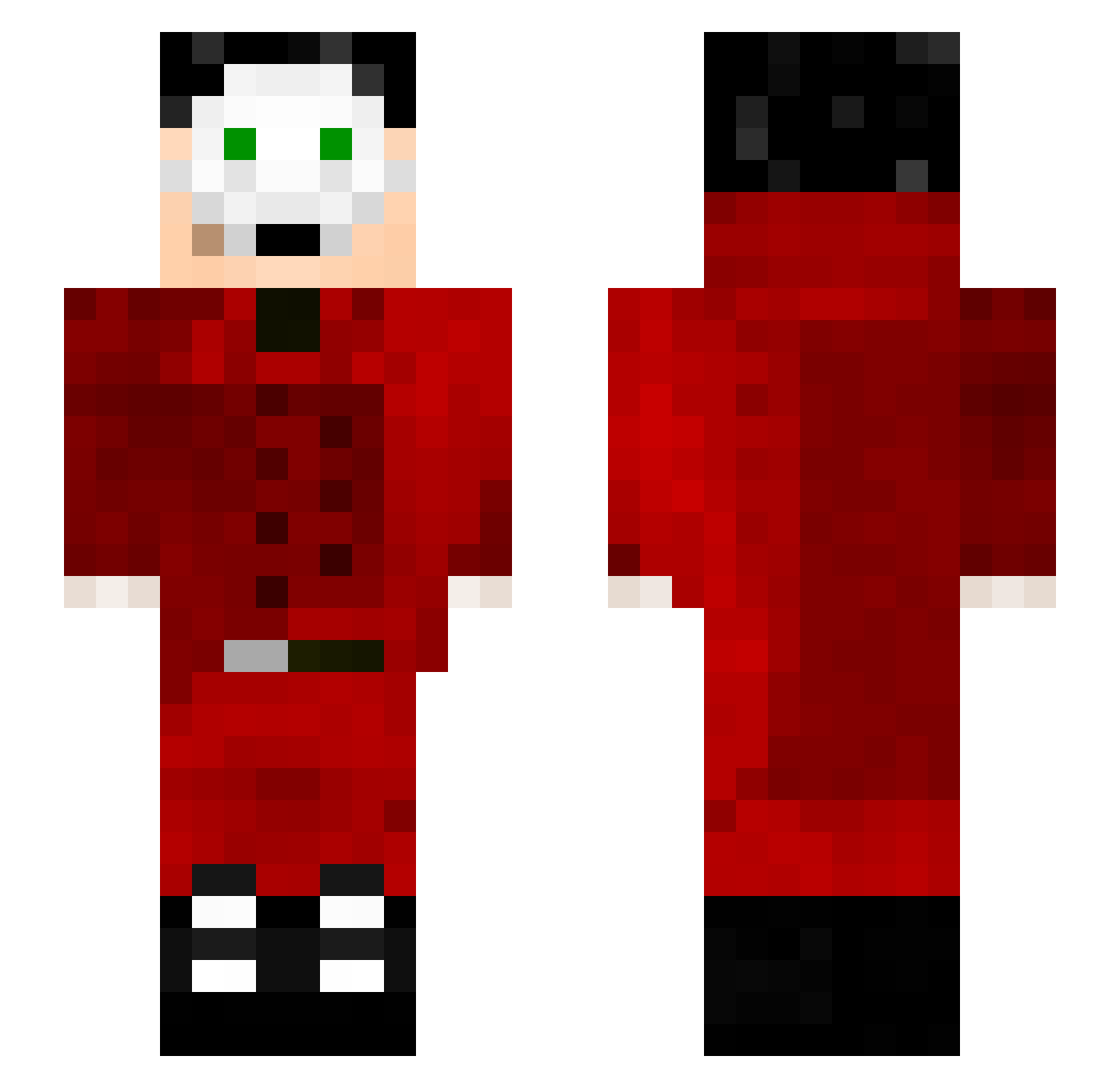 unit Minecraft skin, front and back view