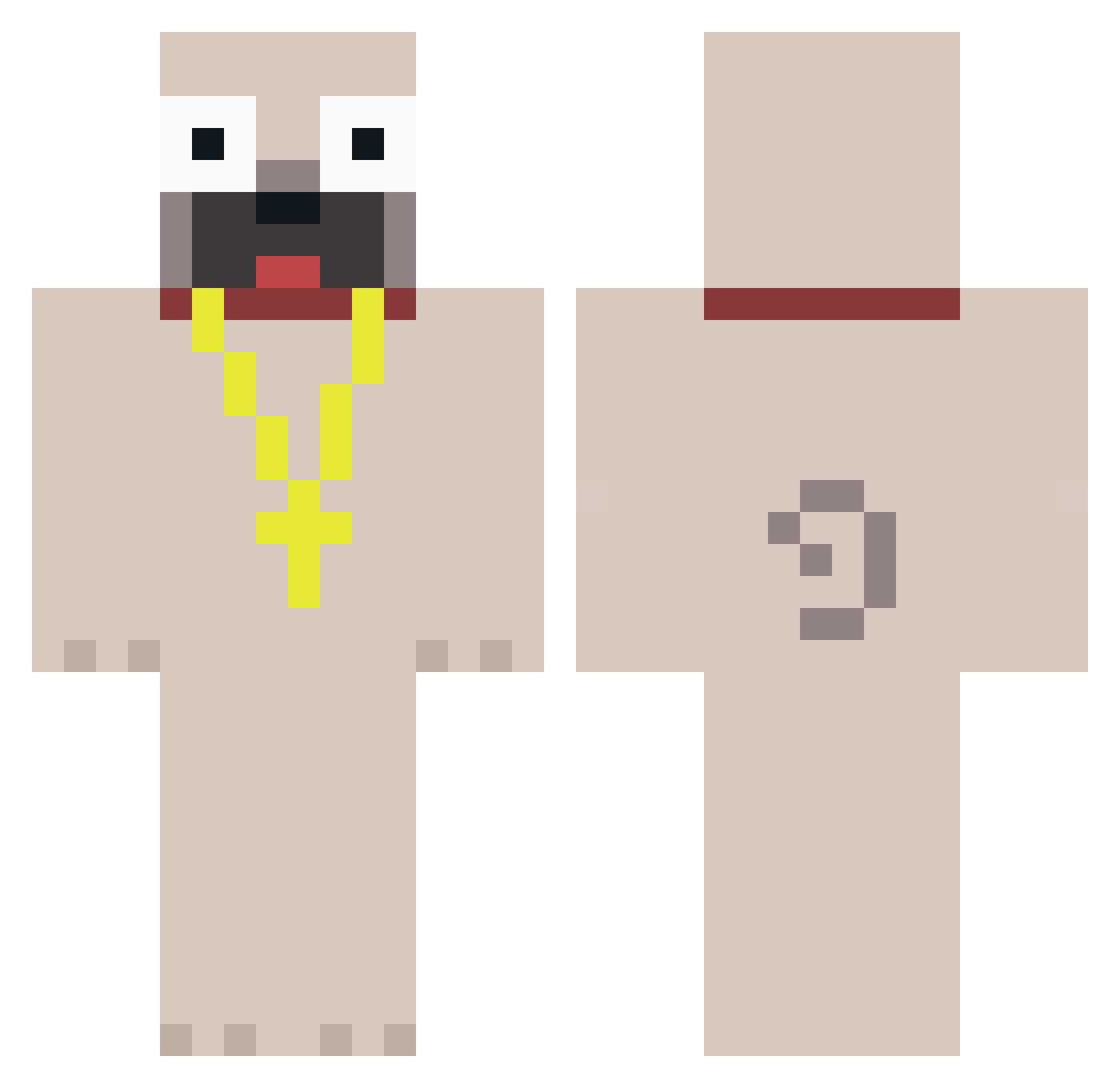 Lasipappa66 Minecraft skin, front and back view