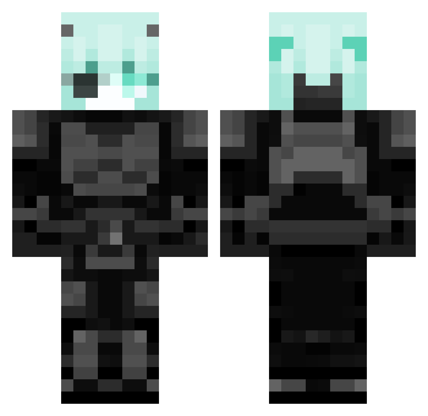 GridLockLoki Minecraft skin, front and back view