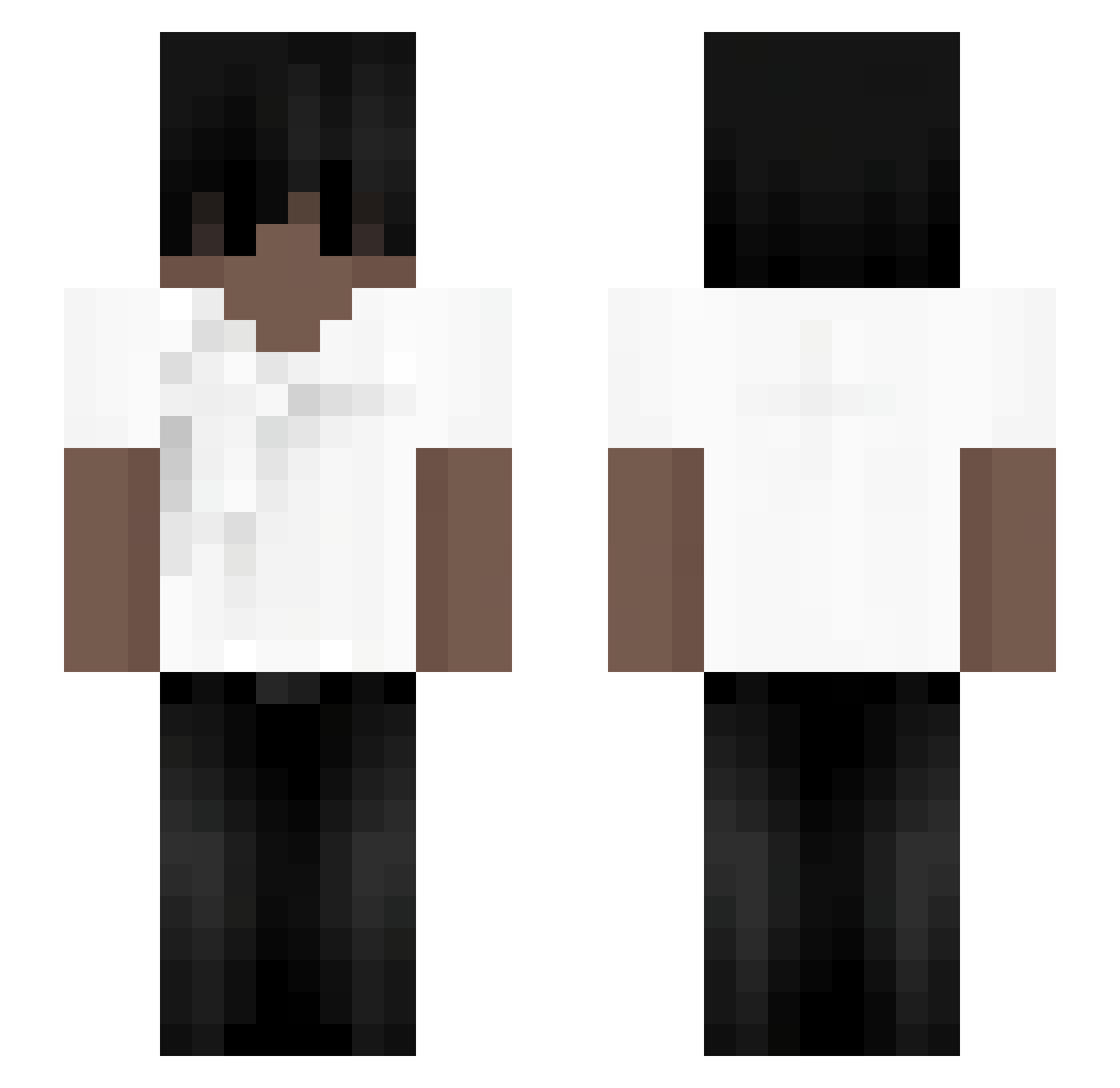 S2fu Minecraft skin, front and back view
