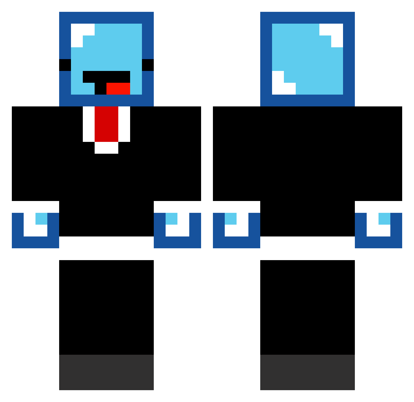 krabic Minecraft skin, front and back view