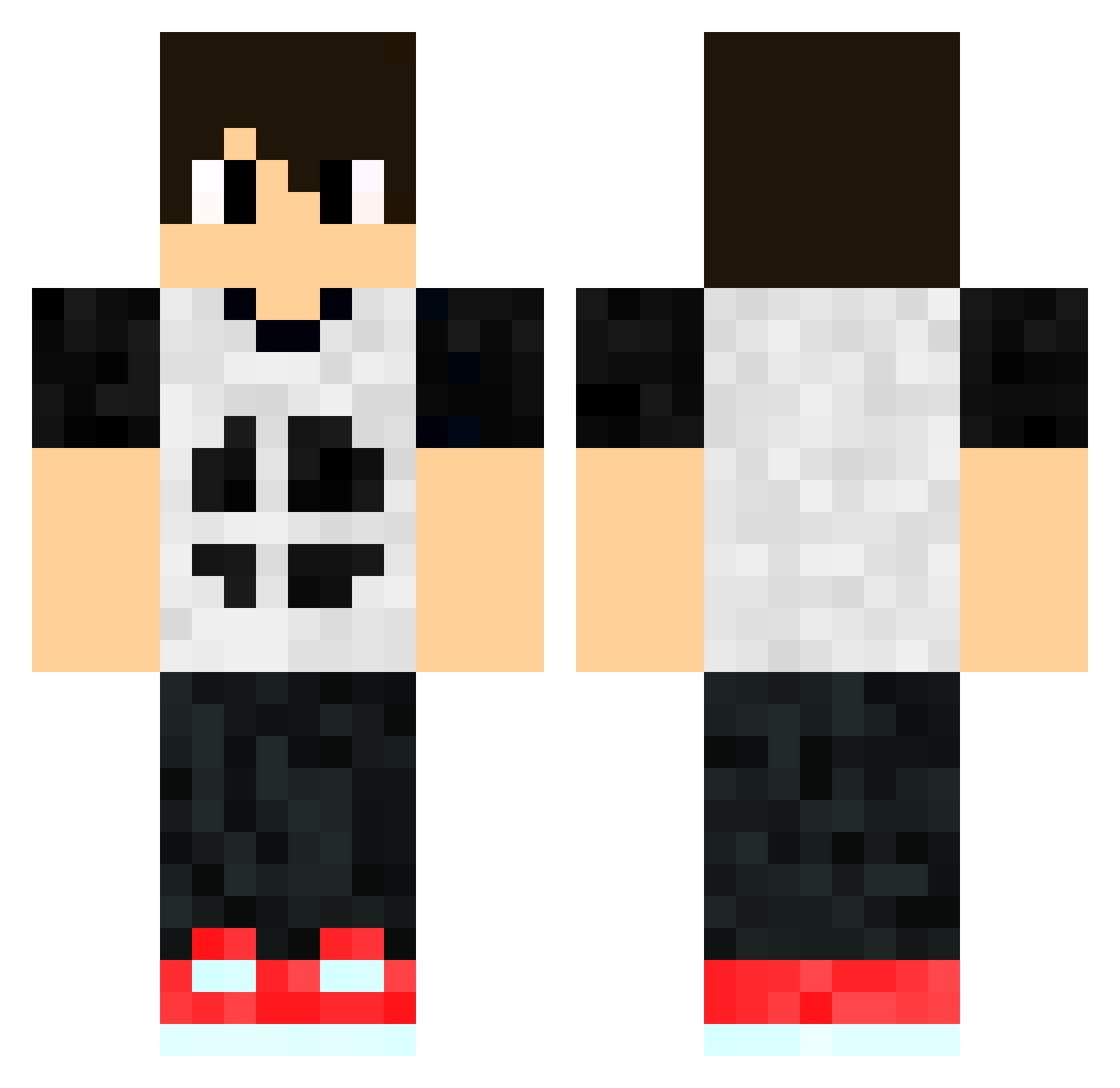 AndreBits Minecraft skin, front and back view