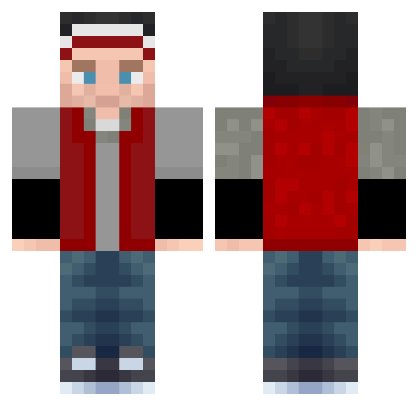 Applepie124 Minecraft skin, front and back view