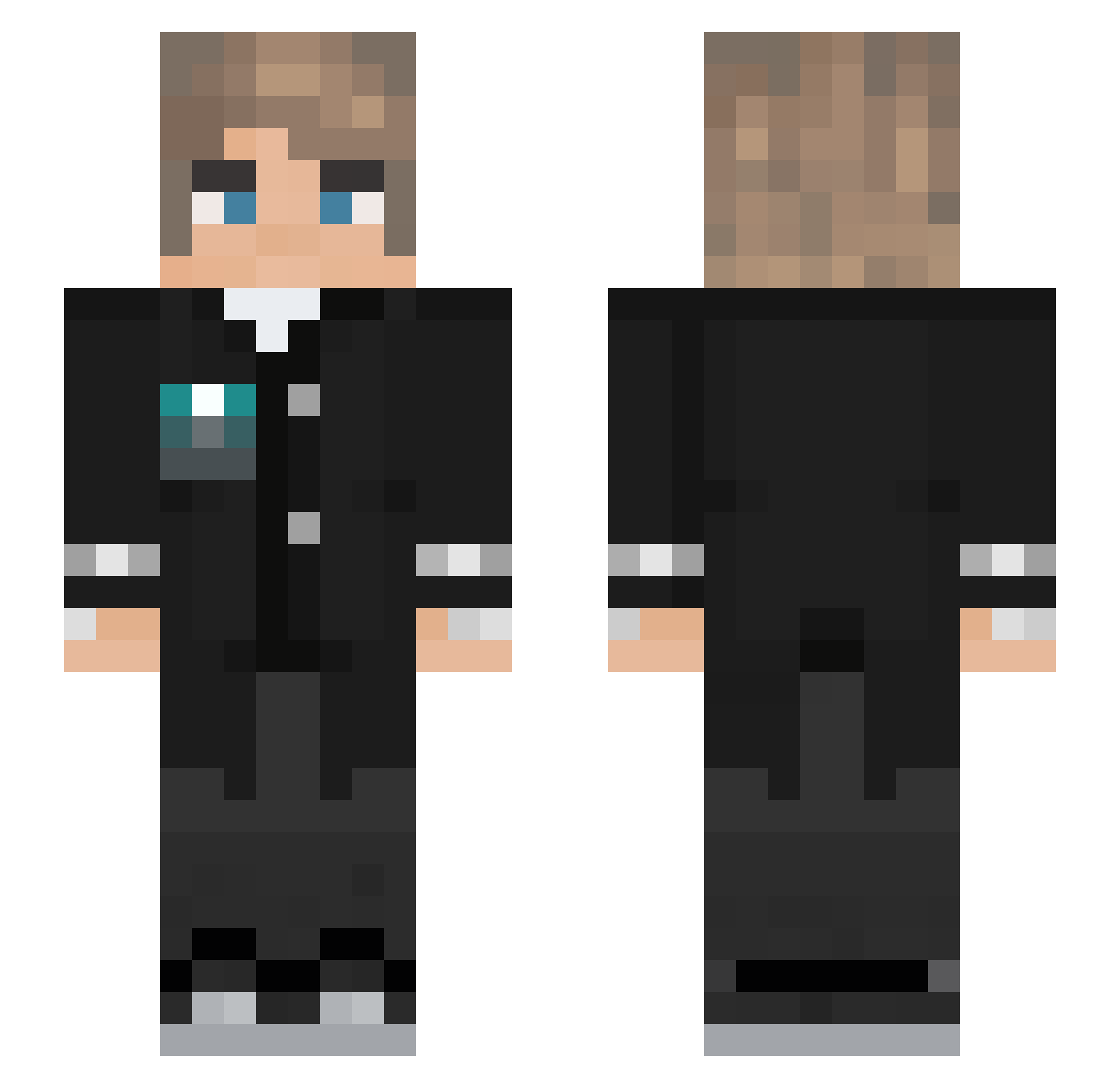 Kertyz Minecraft skin, front and back view