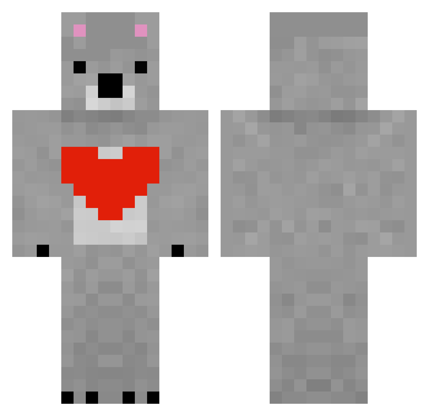 KoalaJongen Minecraft skin, front and back view