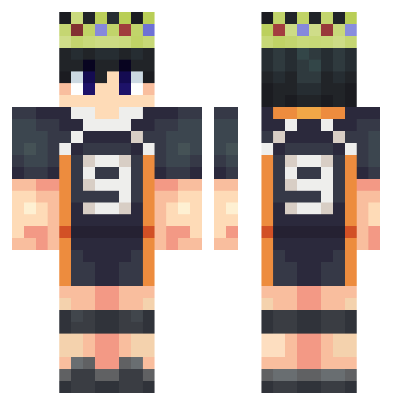 jay69yum Minecraft skin, front and back view