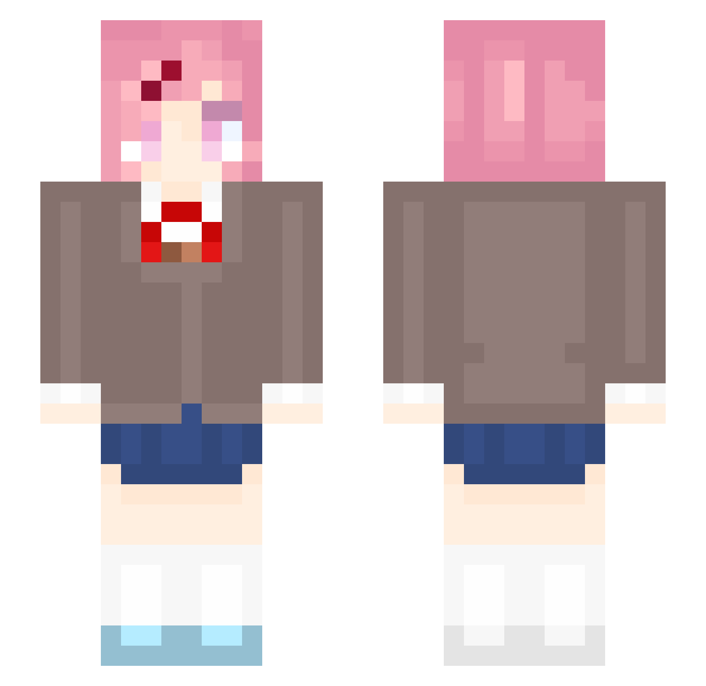 JOEBLAZEY Minecraft skin, front and back view