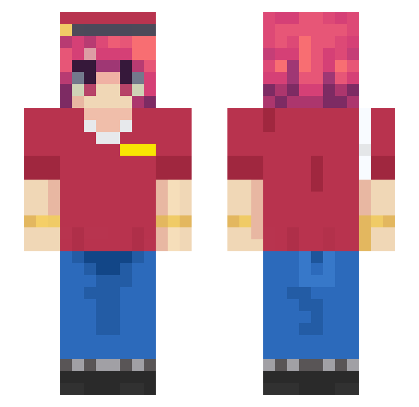 derl0rd3 Minecraft skin, front and back view