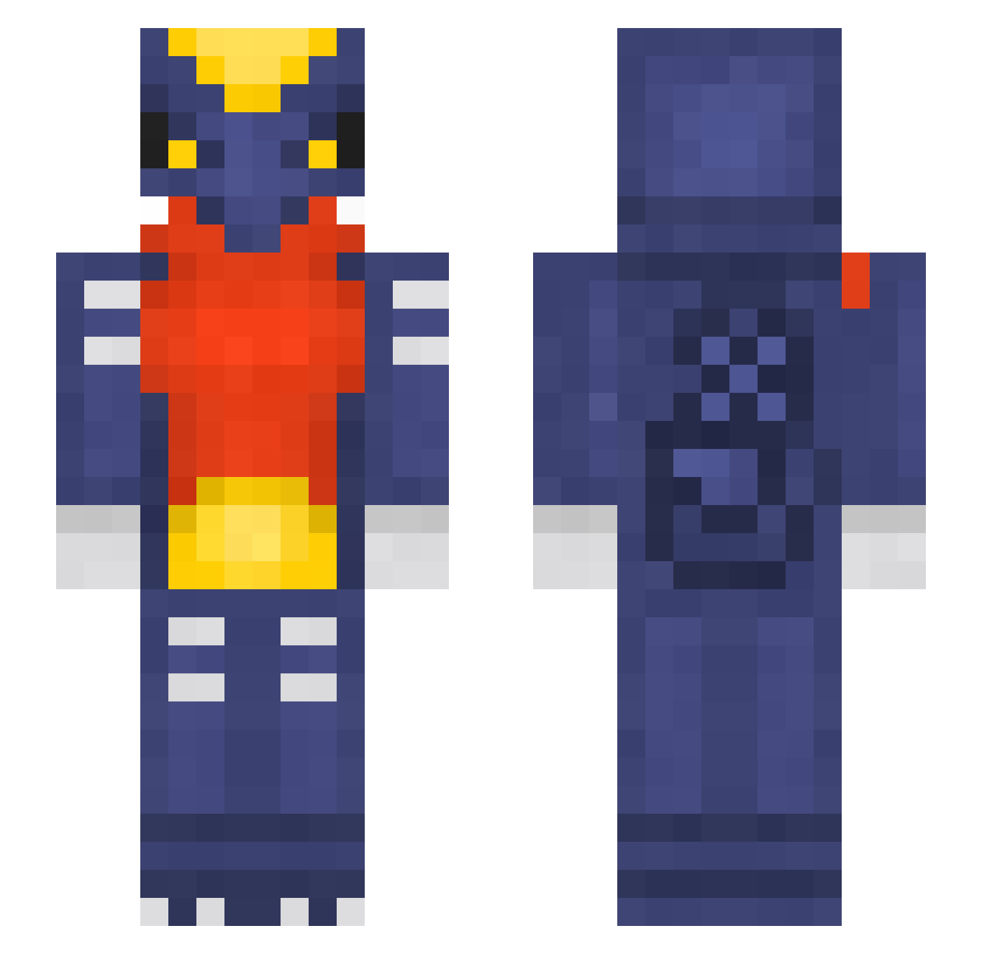 FrostyVanSnow Minecraft skin, front and back view