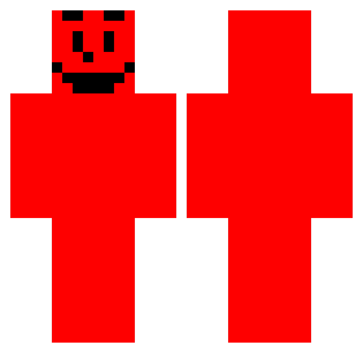Pert Minecraft skin, front and back view
