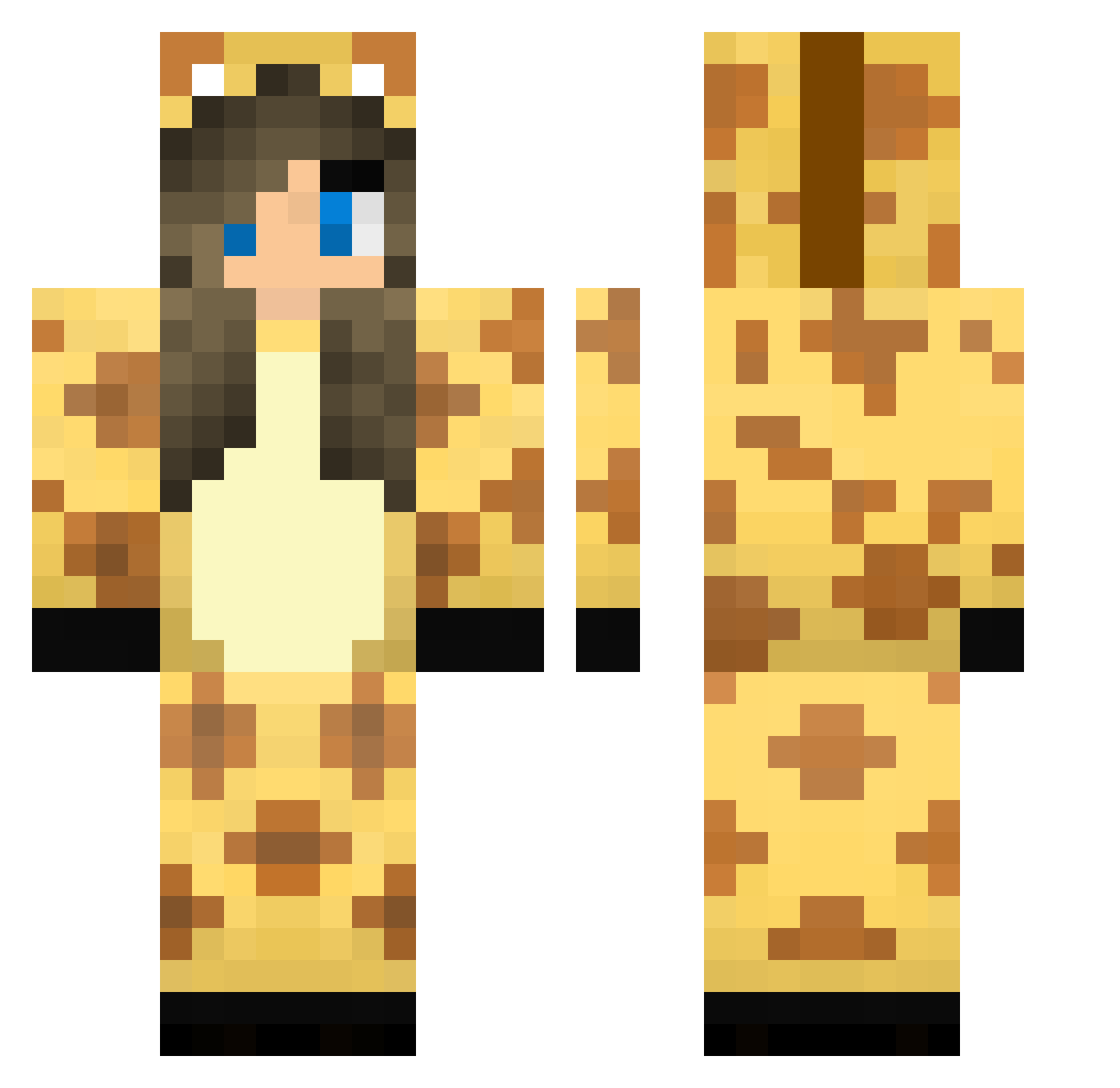 CustardCream_ Minecraft skin, front and back view