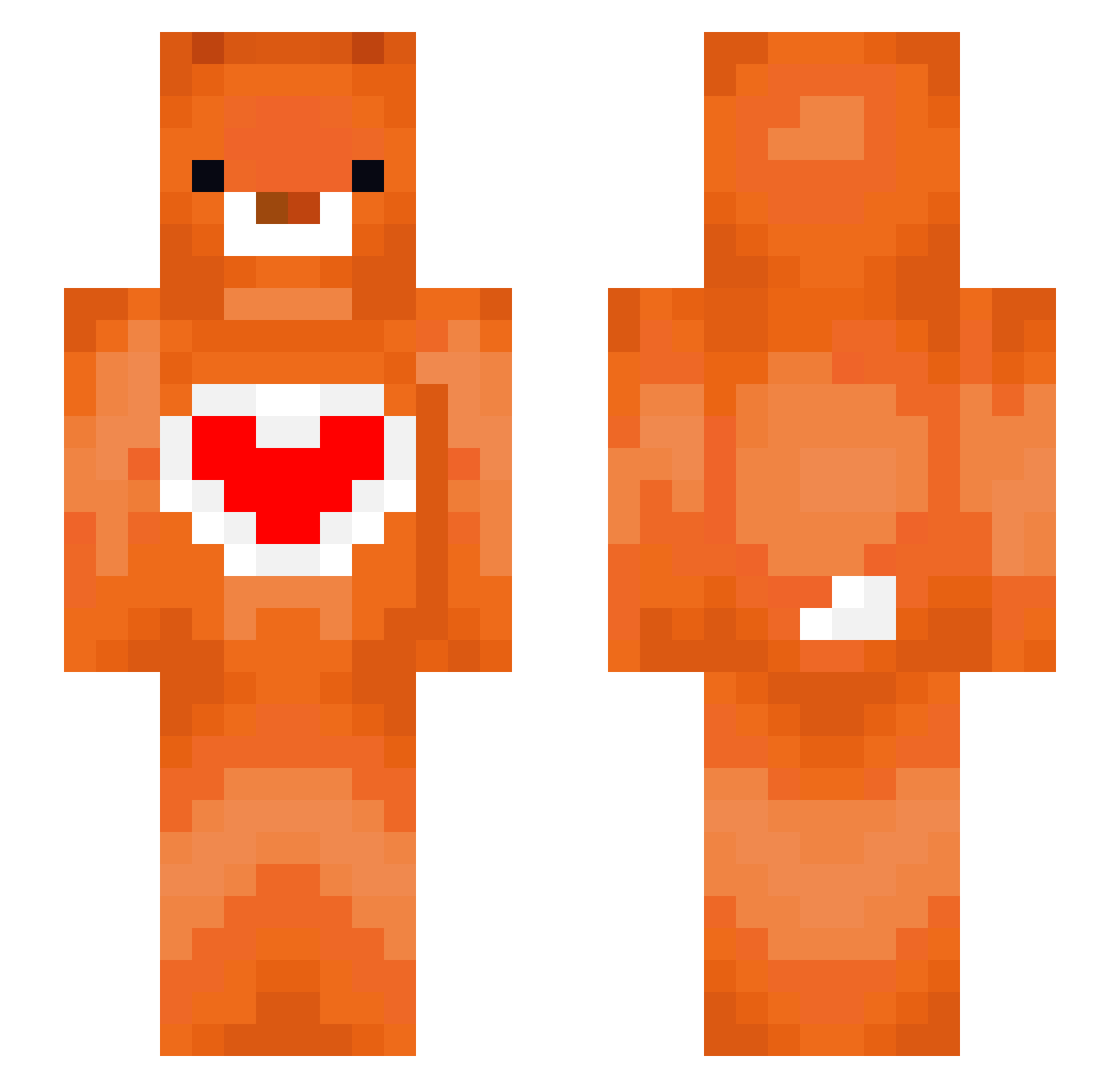 Lordace60 Minecraft skin, front and back view