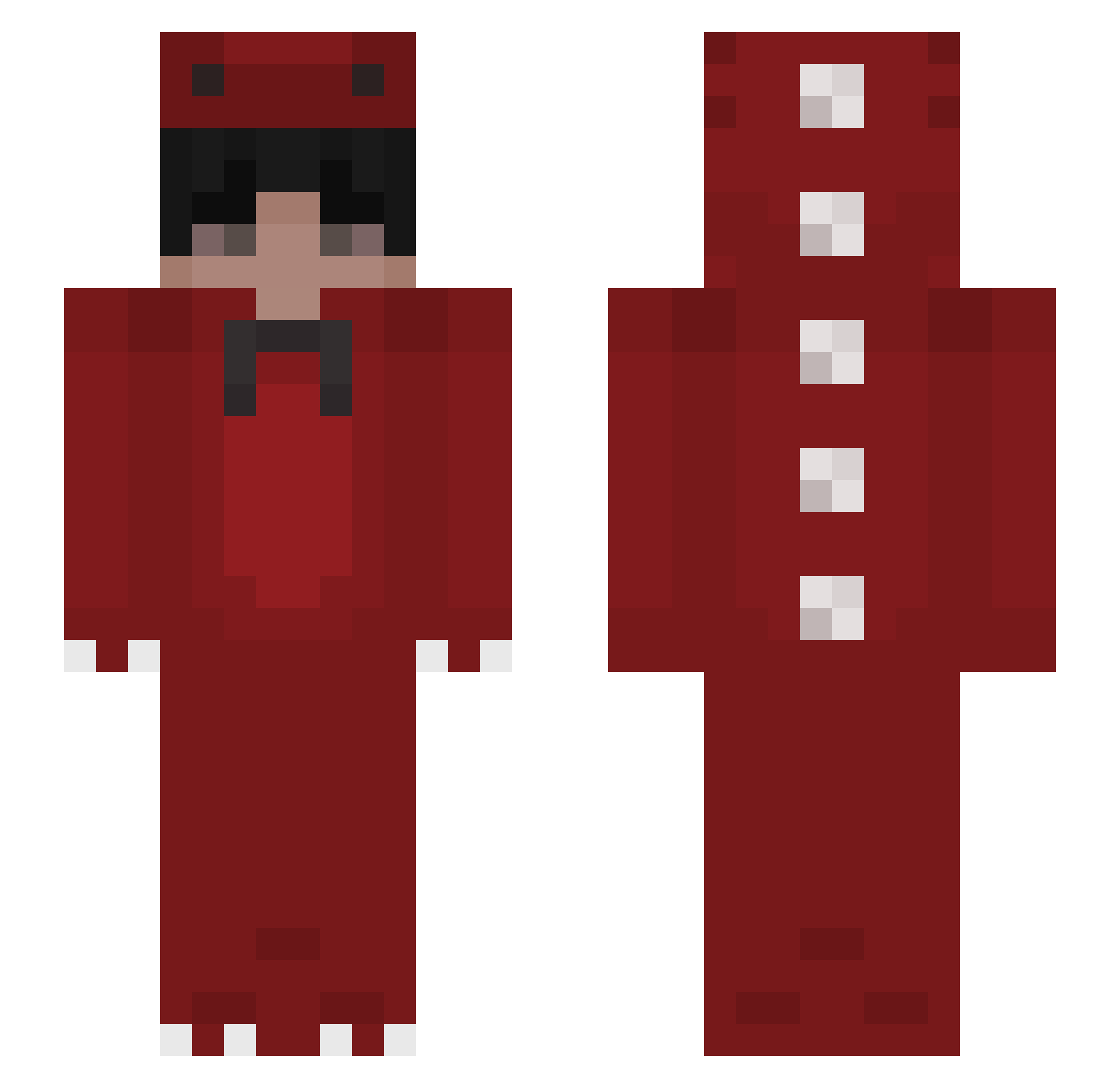 Derni_ Minecraft skin, front and back view