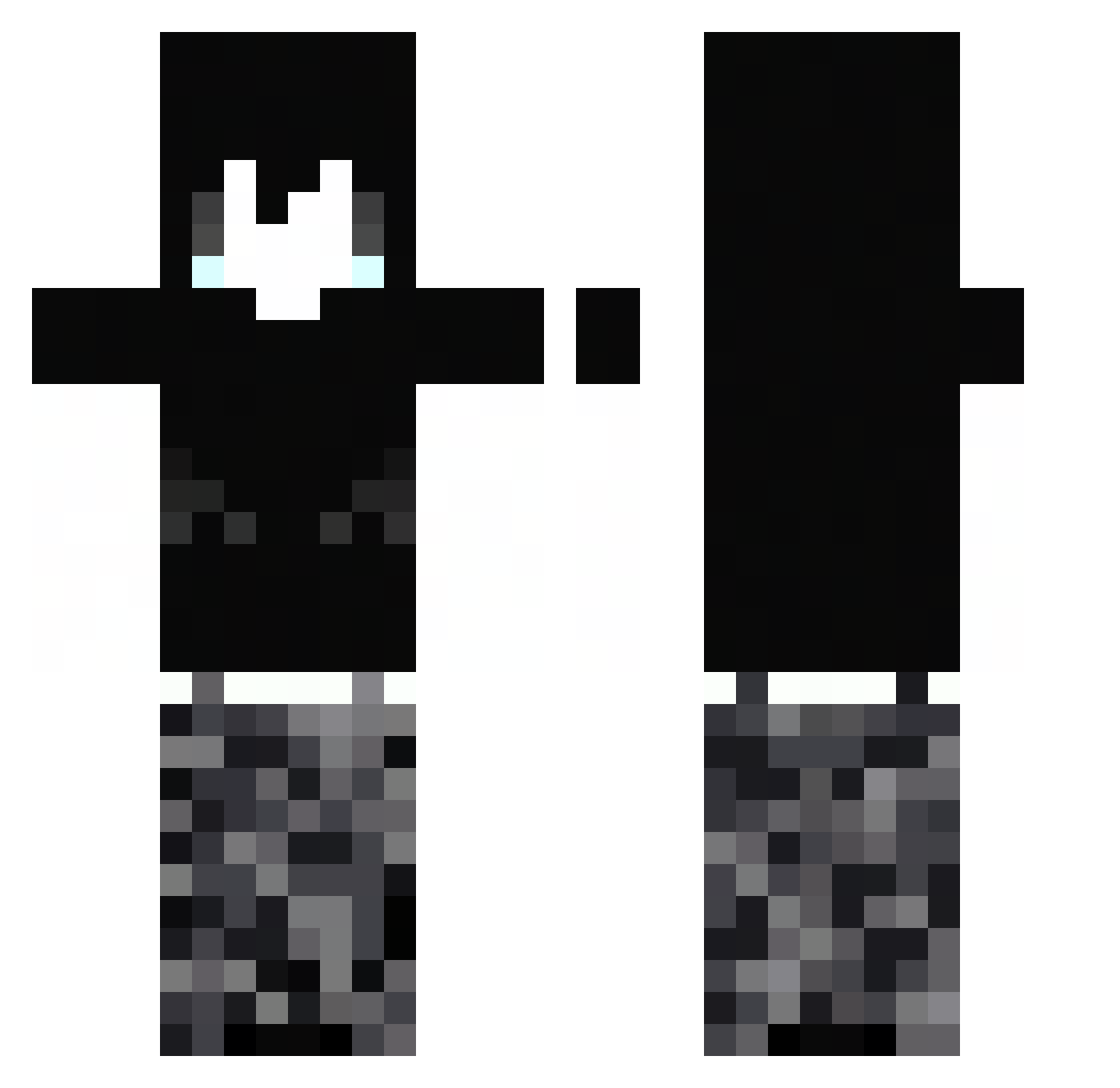 BoostNetzix Minecraft skin, front and back view