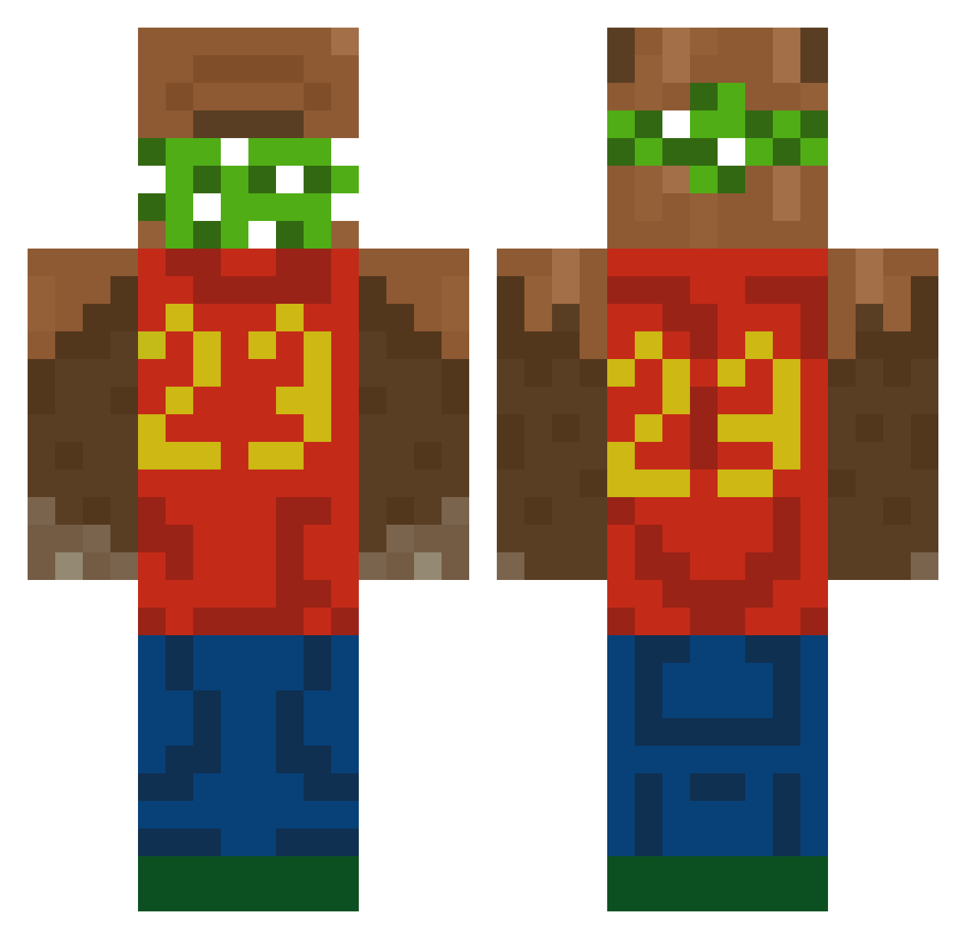 Kratos_4586 Minecraft skin, front and back view