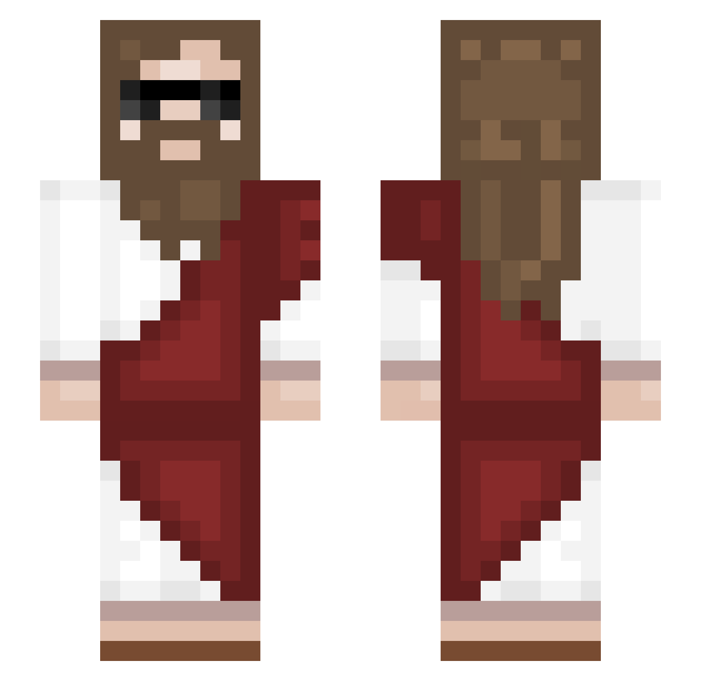 Imperial_Kiwi_ Minecraft skin, front and back view