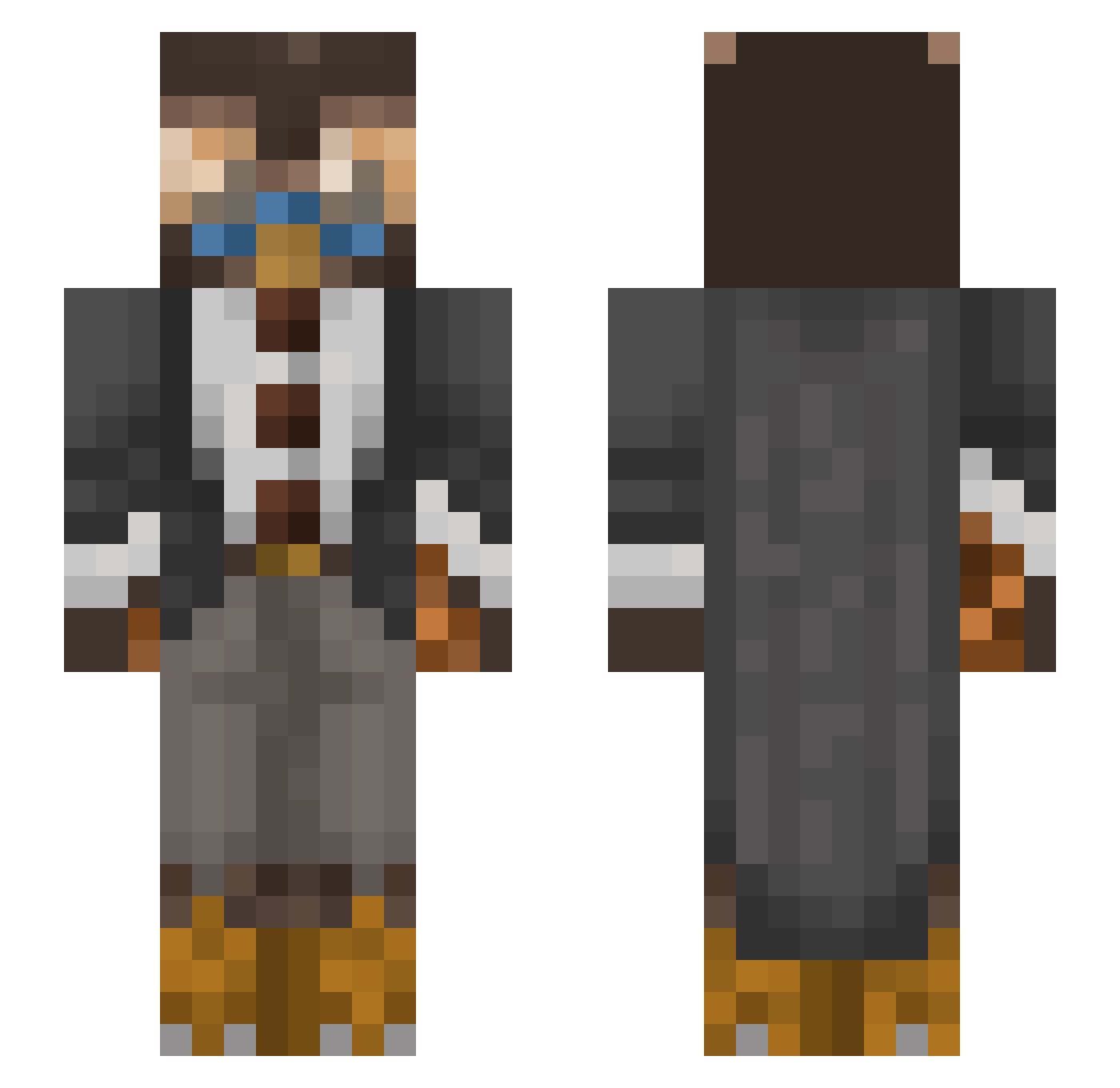 gamu8 Minecraft skin, front and back view