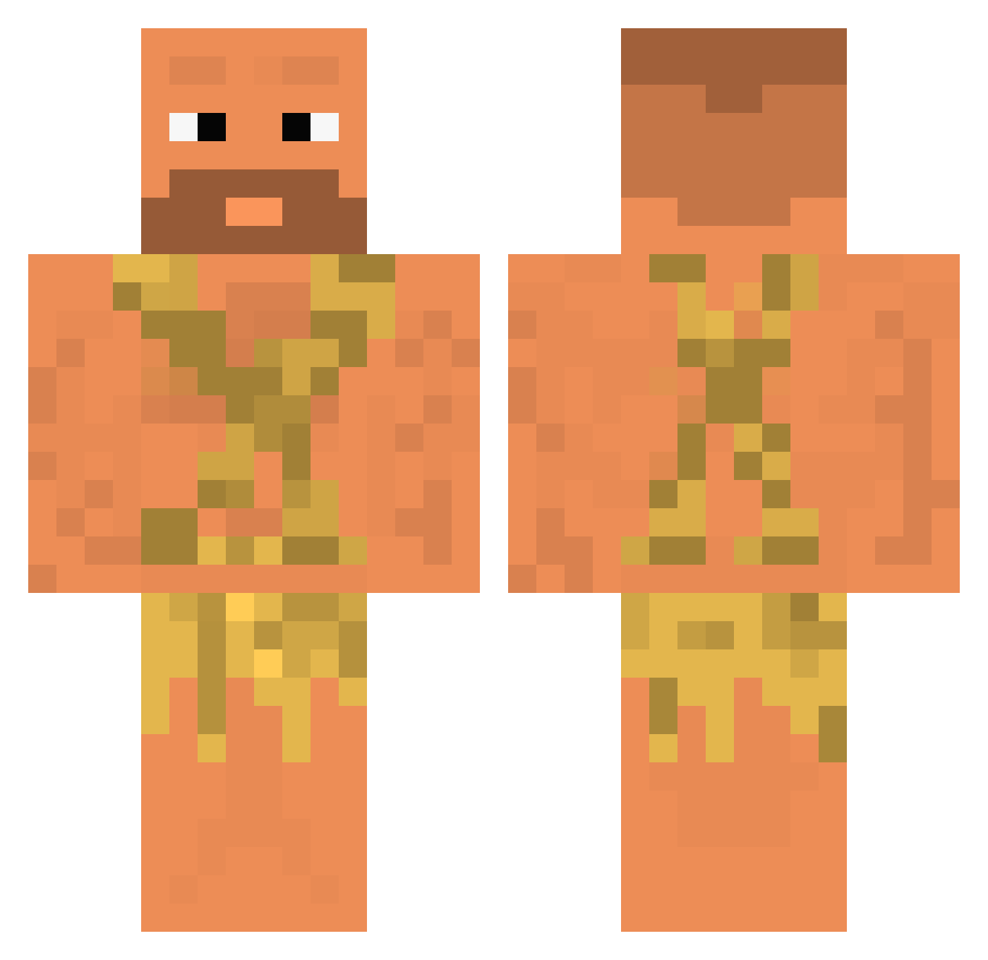 MolodouKuit Minecraft skin, front and back view