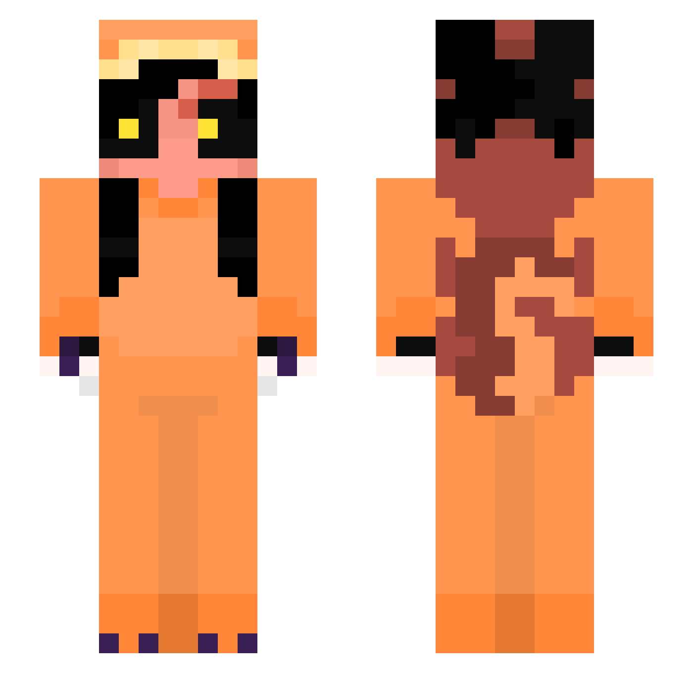viral6678 Minecraft skin, front and back view