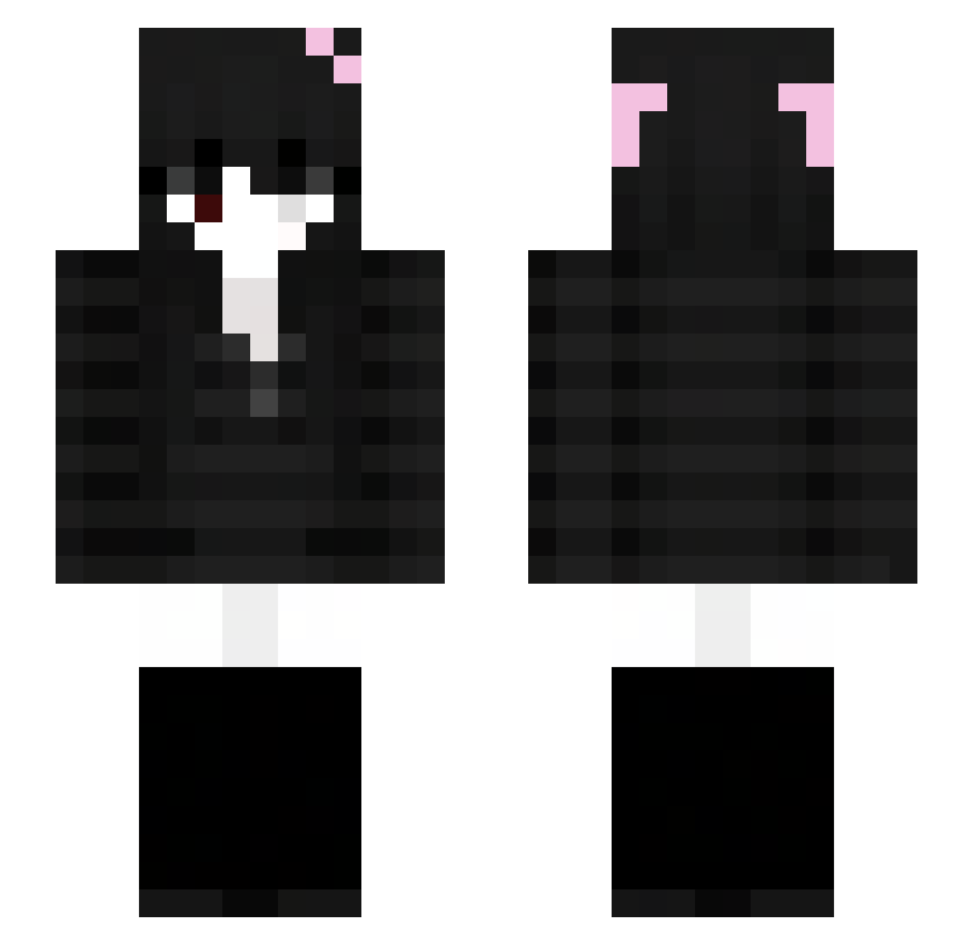 shiraume_ETO Minecraft skin, front and back view