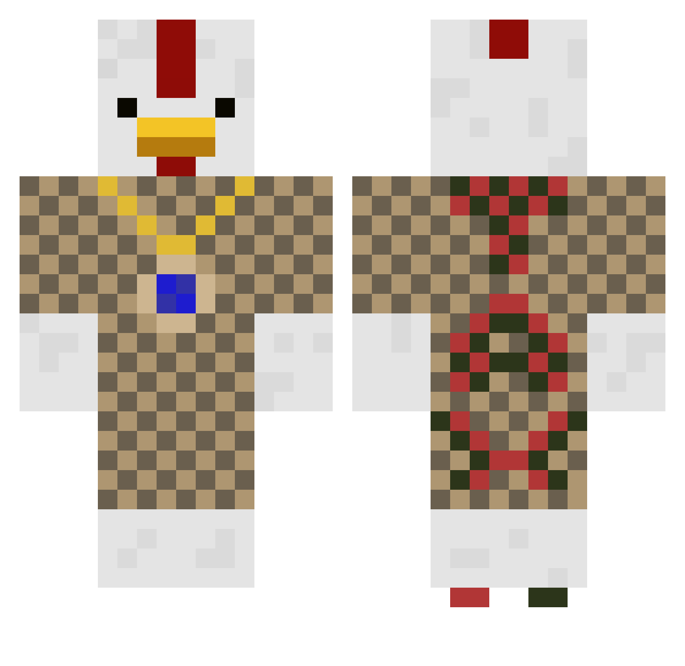Taxman_MC Minecraft skin, front and back view