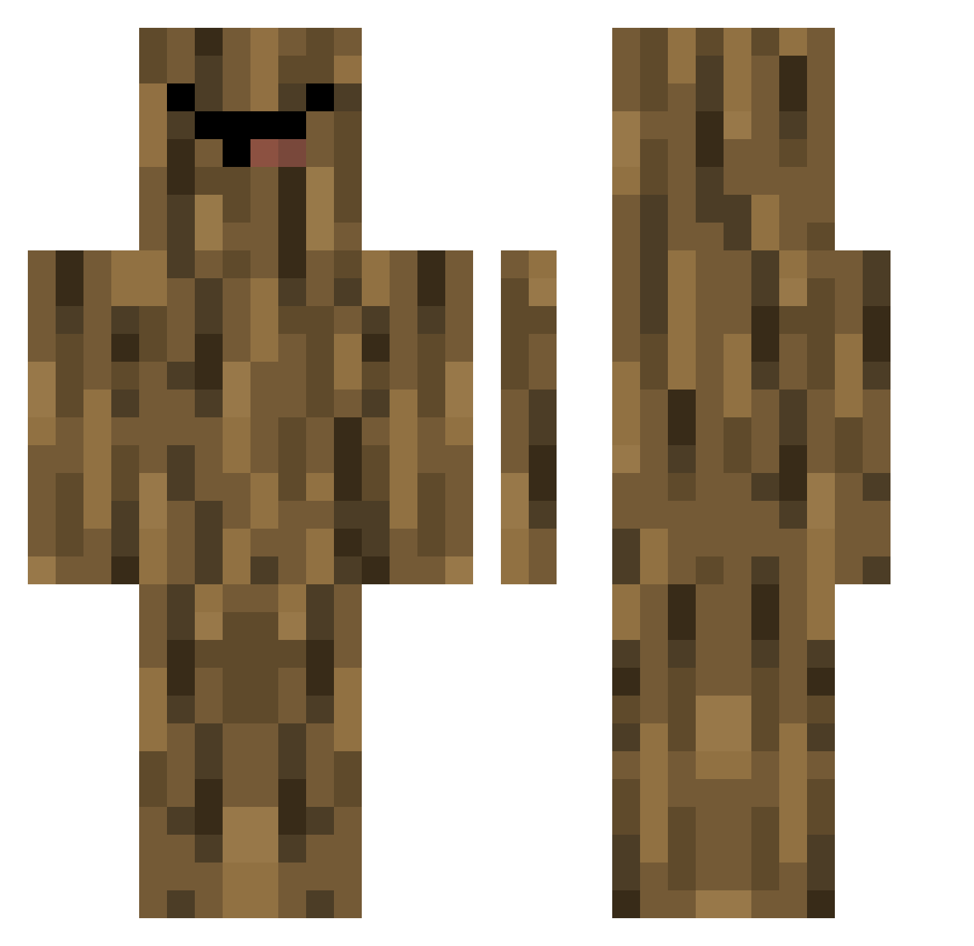 Pouz_2 Minecraft skin, front and back view