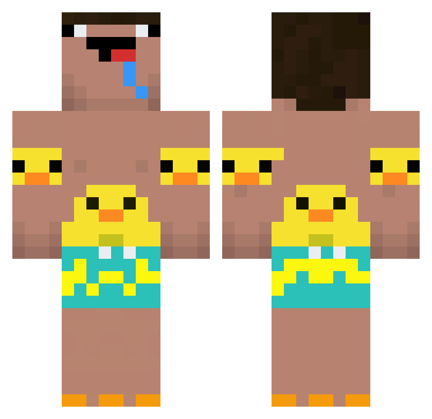 Sexxyreptile69 Minecraft skin, front and back view