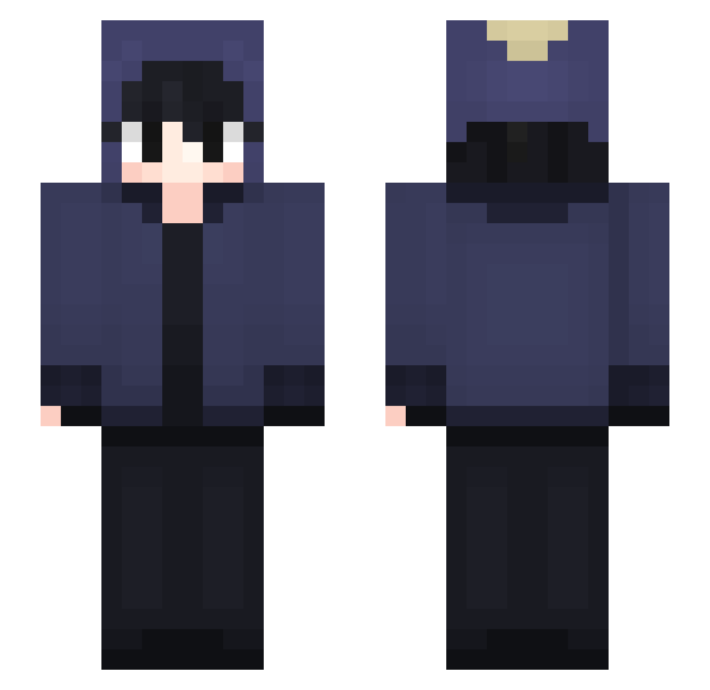 Mochieve_ Minecraft skin, front and back view