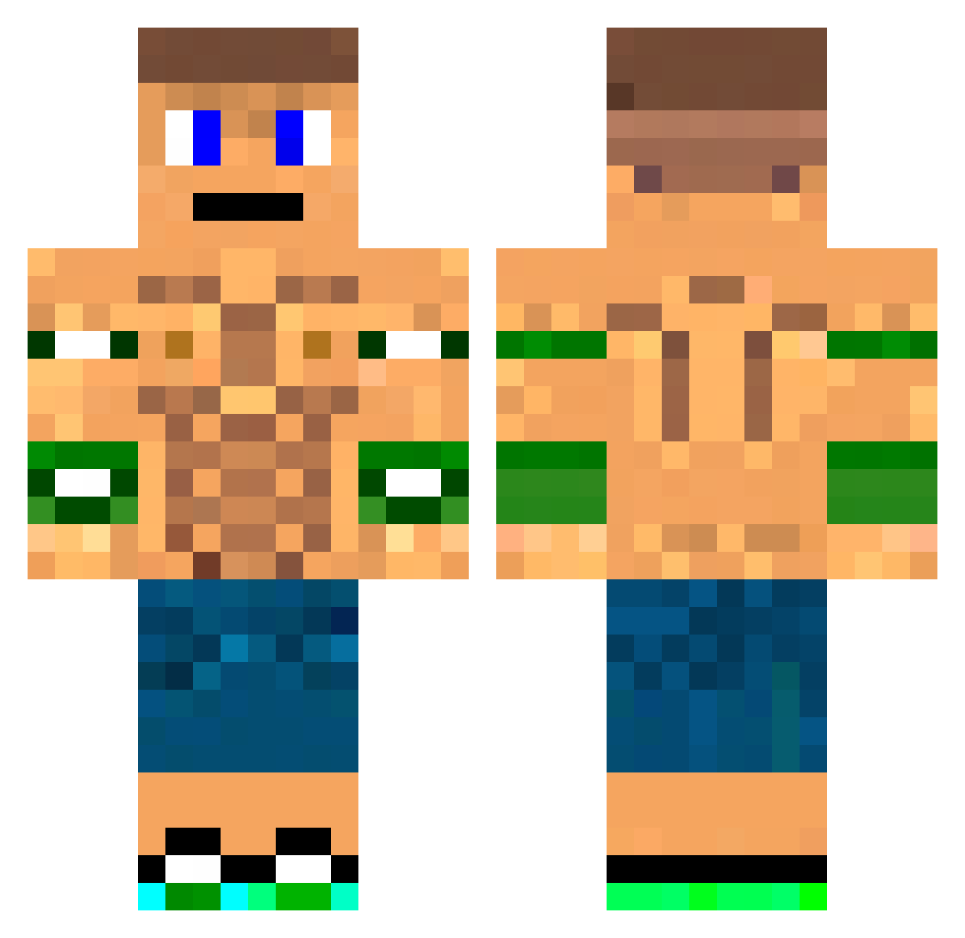 NotMySenpai Minecraft skin, front and back view